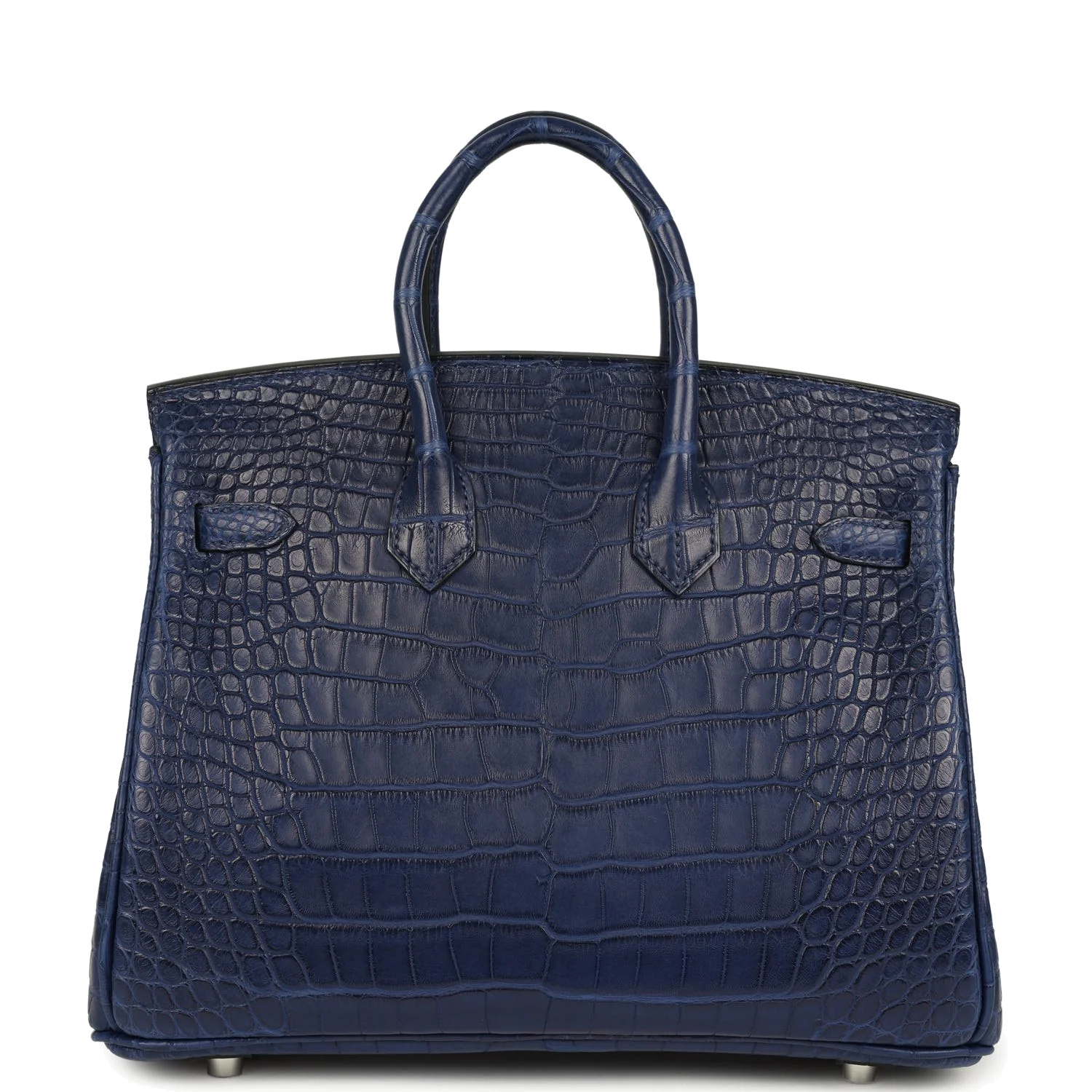 Hermes Birkin 25 Bleu Saphir Matte Alligator Palladium Hardware Синий сапфир — фото 5