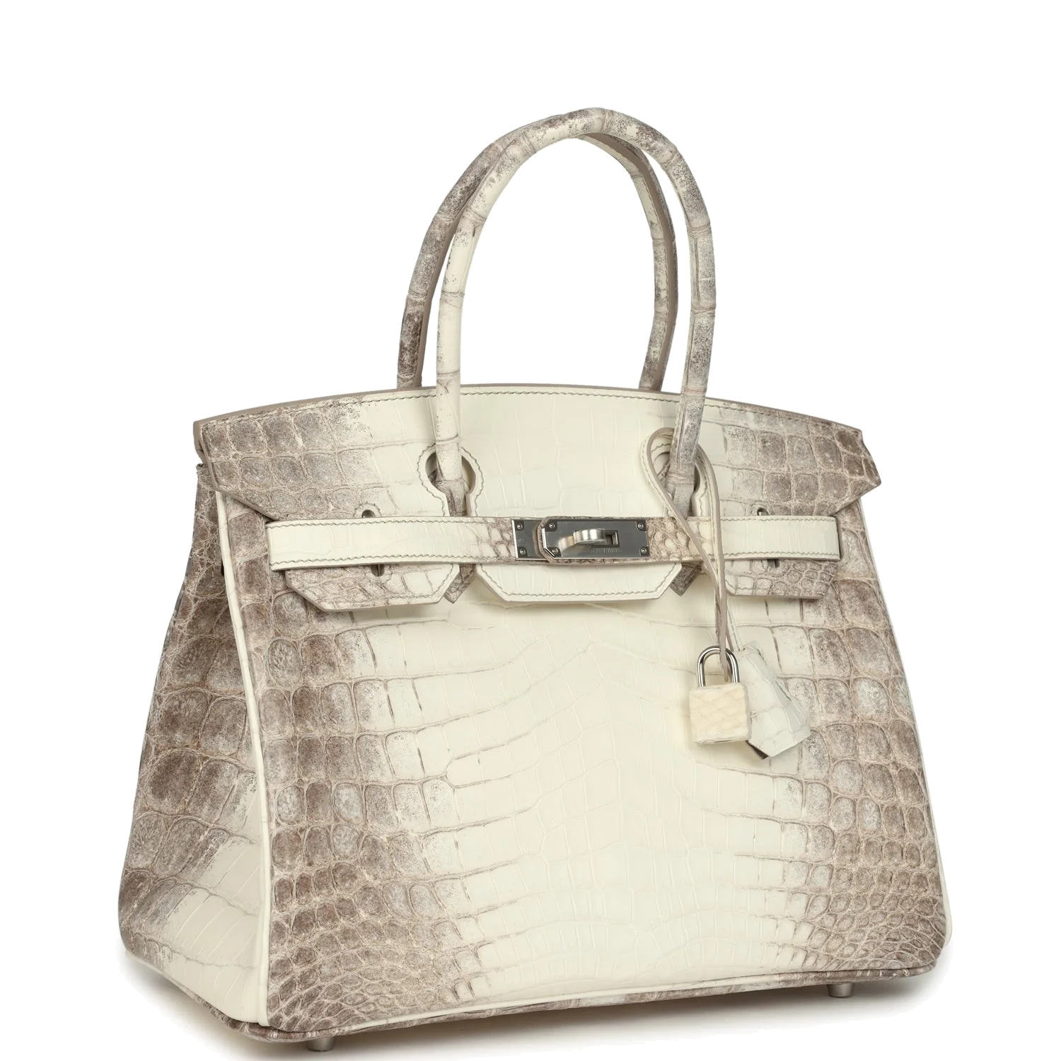 Hermes Birkin 30 Himalaya Niloticus Crocodile Palladium Hardware Гималайский Niloticus — фото 3