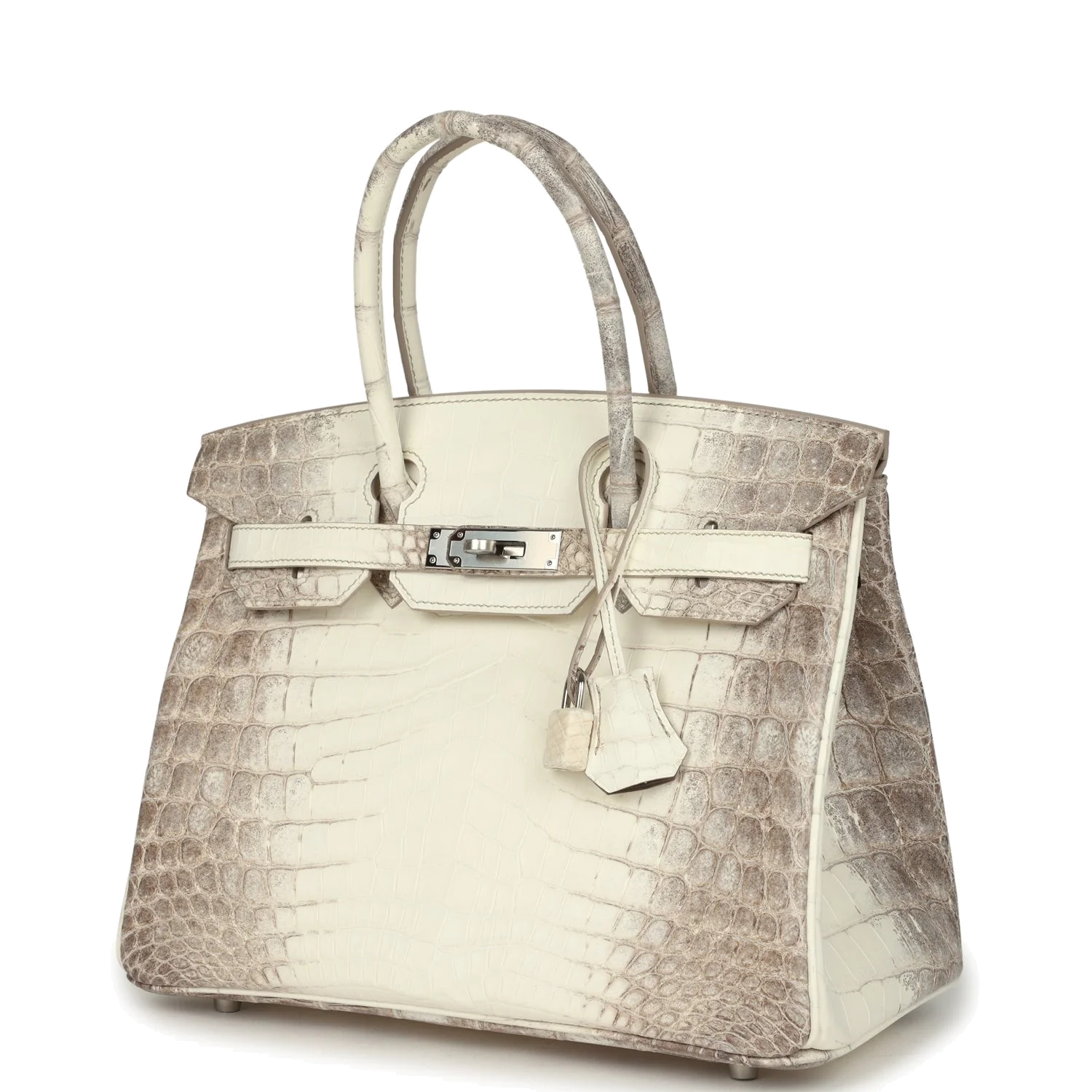 Hermes Birkin 30 Himalaya Niloticus Crocodile Palladium Hardware Гималайский Niloticus — фото 6
