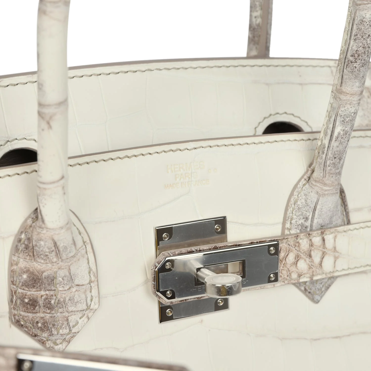 Hermes Birkin 30 Himalaya Niloticus Crocodile Palladium Hardware Гималайский Niloticus — фото 8