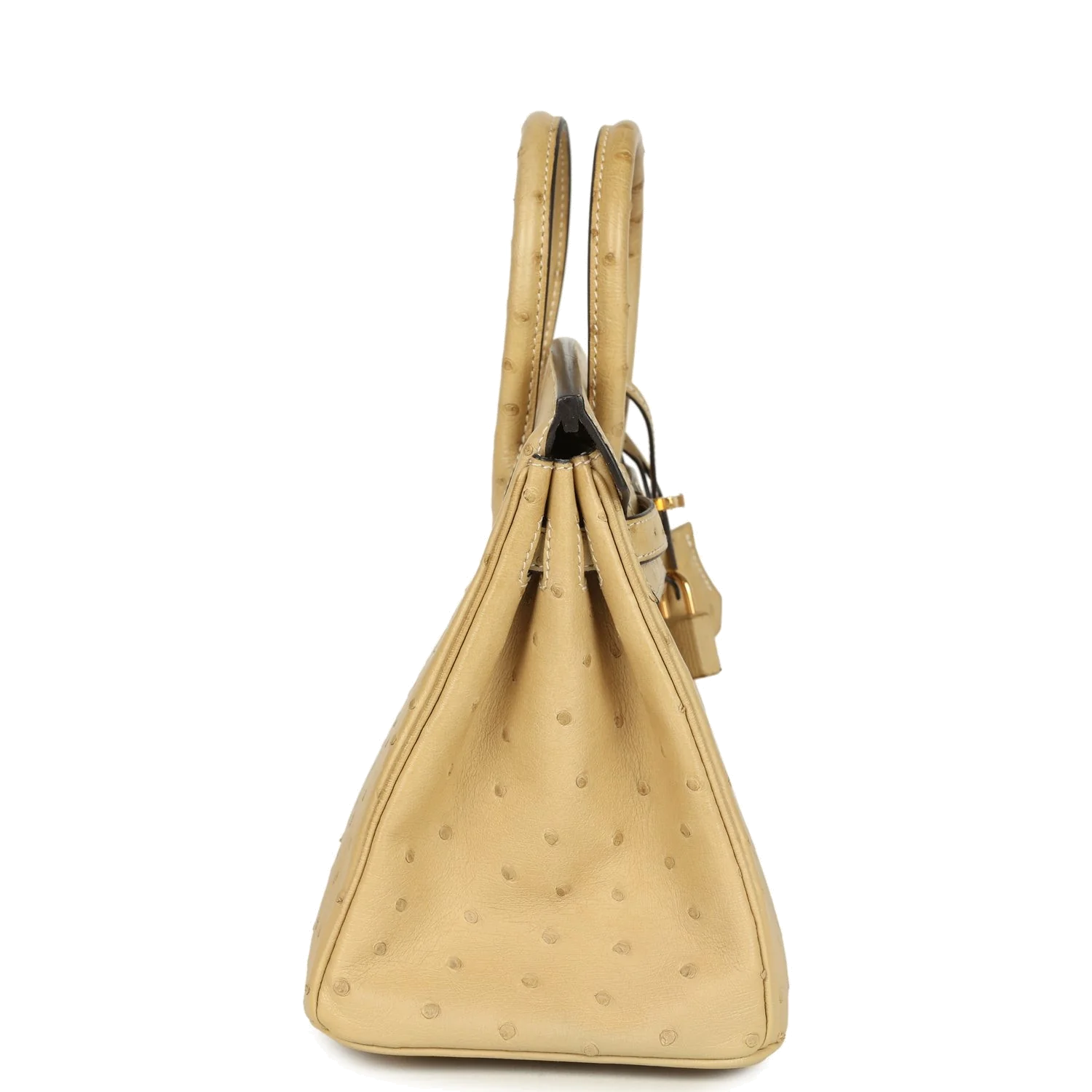 Hermes Birkin 25 Trench Ostrich Gold Hardware Тренч страус — фото 4