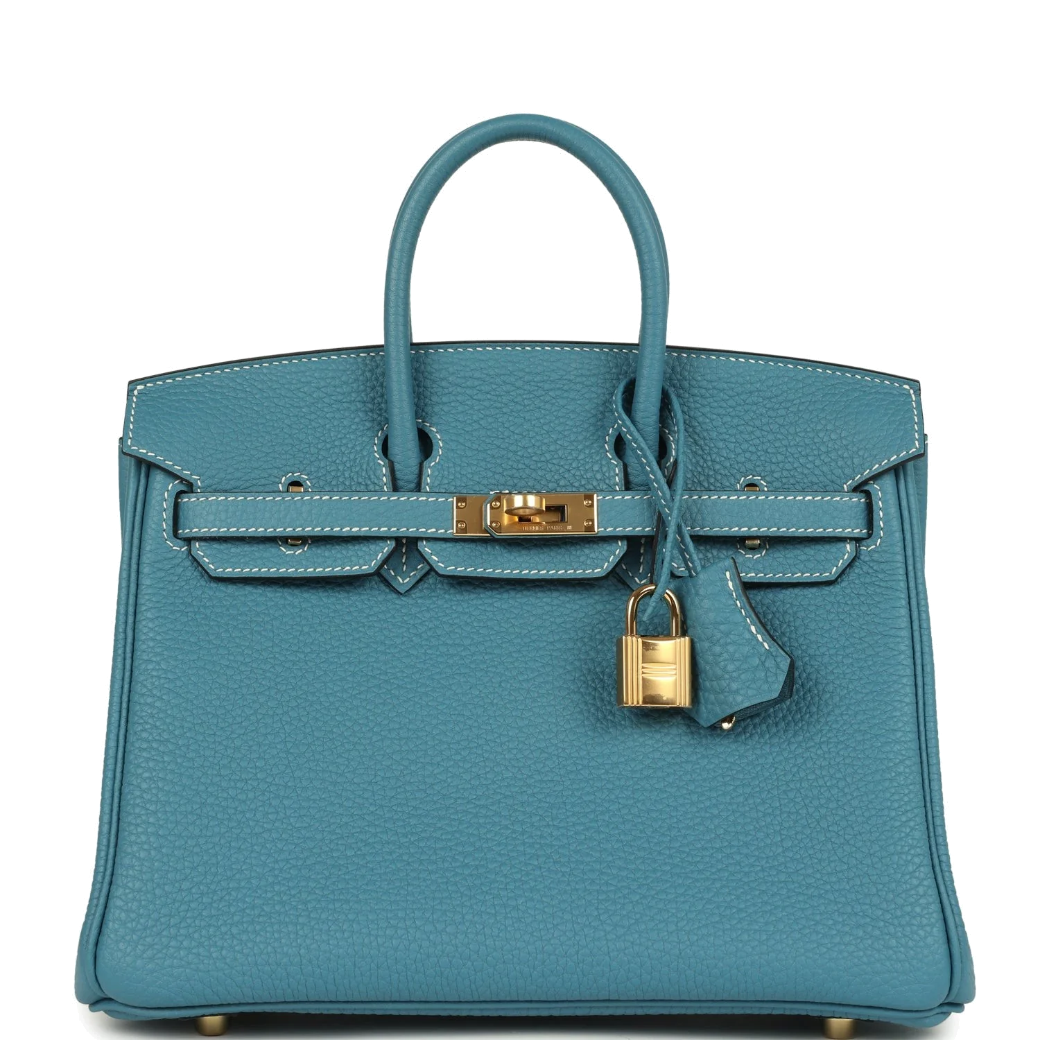 Hermes Birkin 25 Blue Jean Togo Gold Hardware Голубой джинс — фото 2