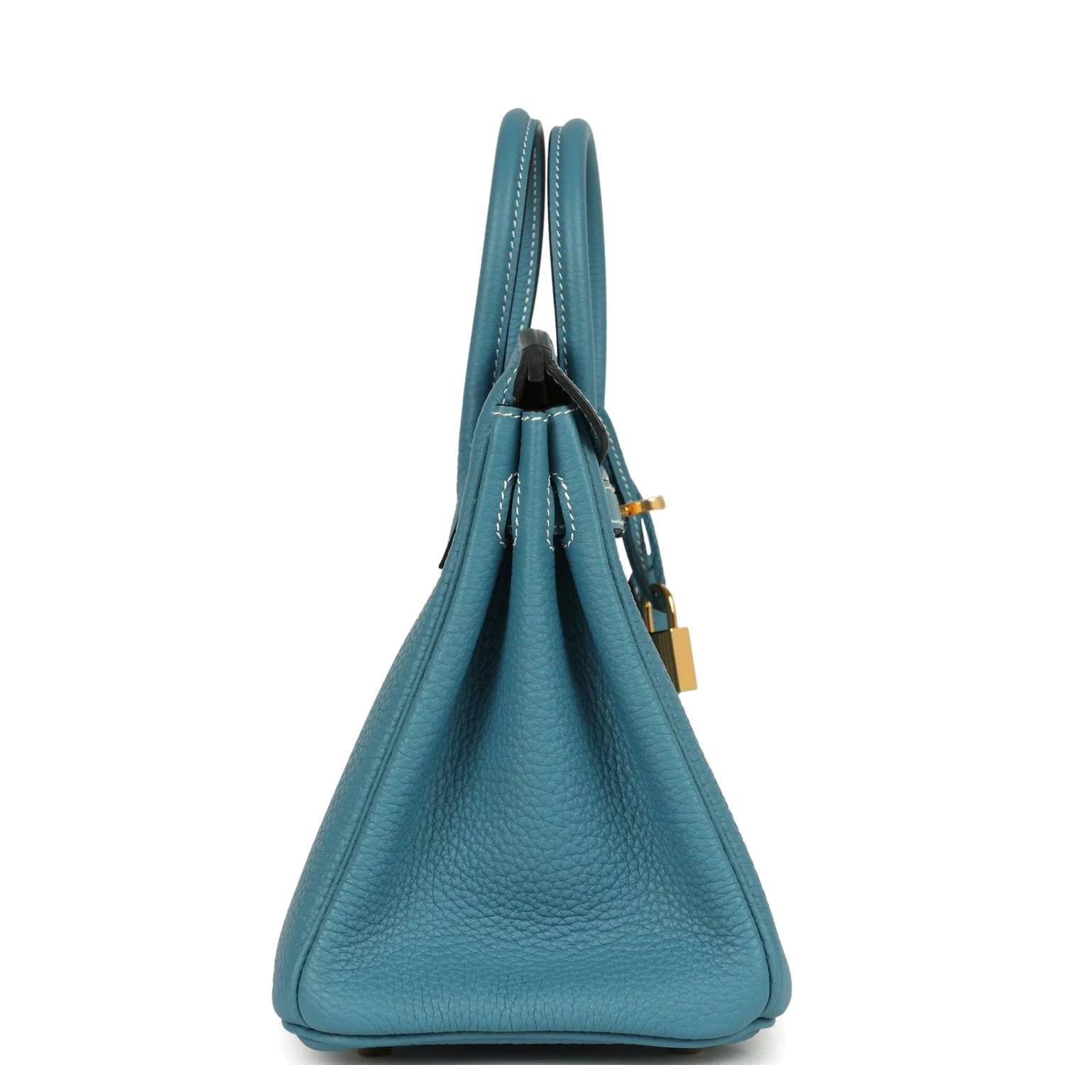 Hermes Birkin 25 Blue Jean Togo Gold Hardware Голубой джинс — фото 4