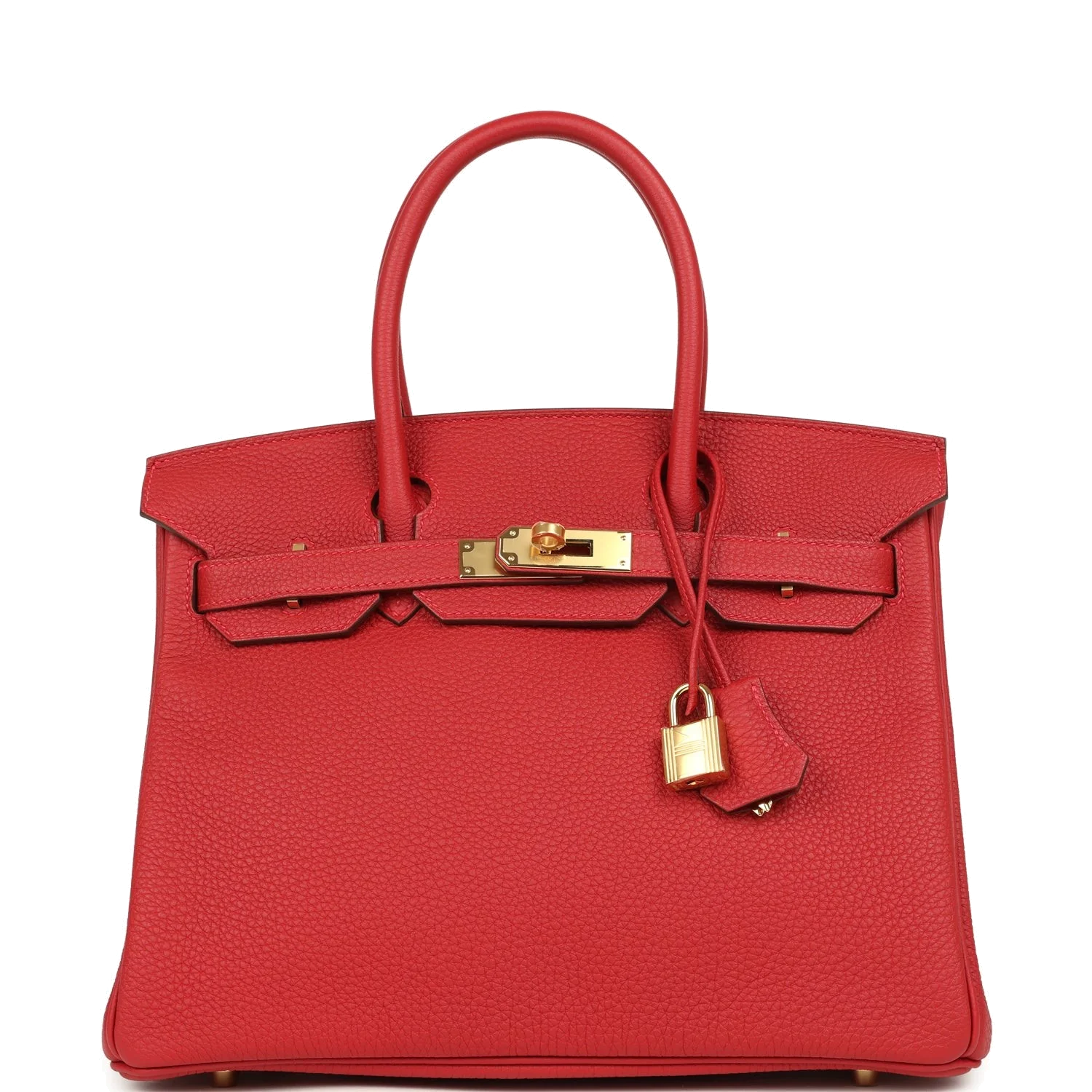 Hermes Birkin 30 Rouge Casaque Togo Gold Hardware Красный Казак — фото 2