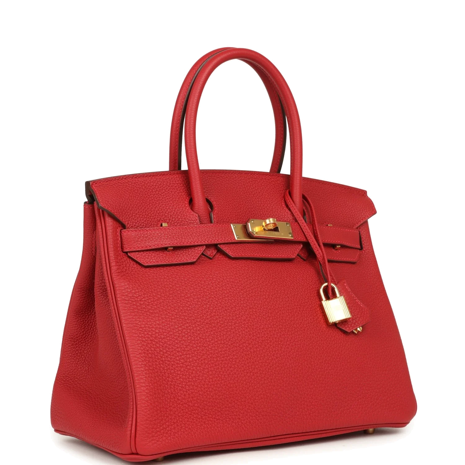Hermes Birkin 30 Rouge Casaque Togo Gold Hardware Красный Казак — фото 3