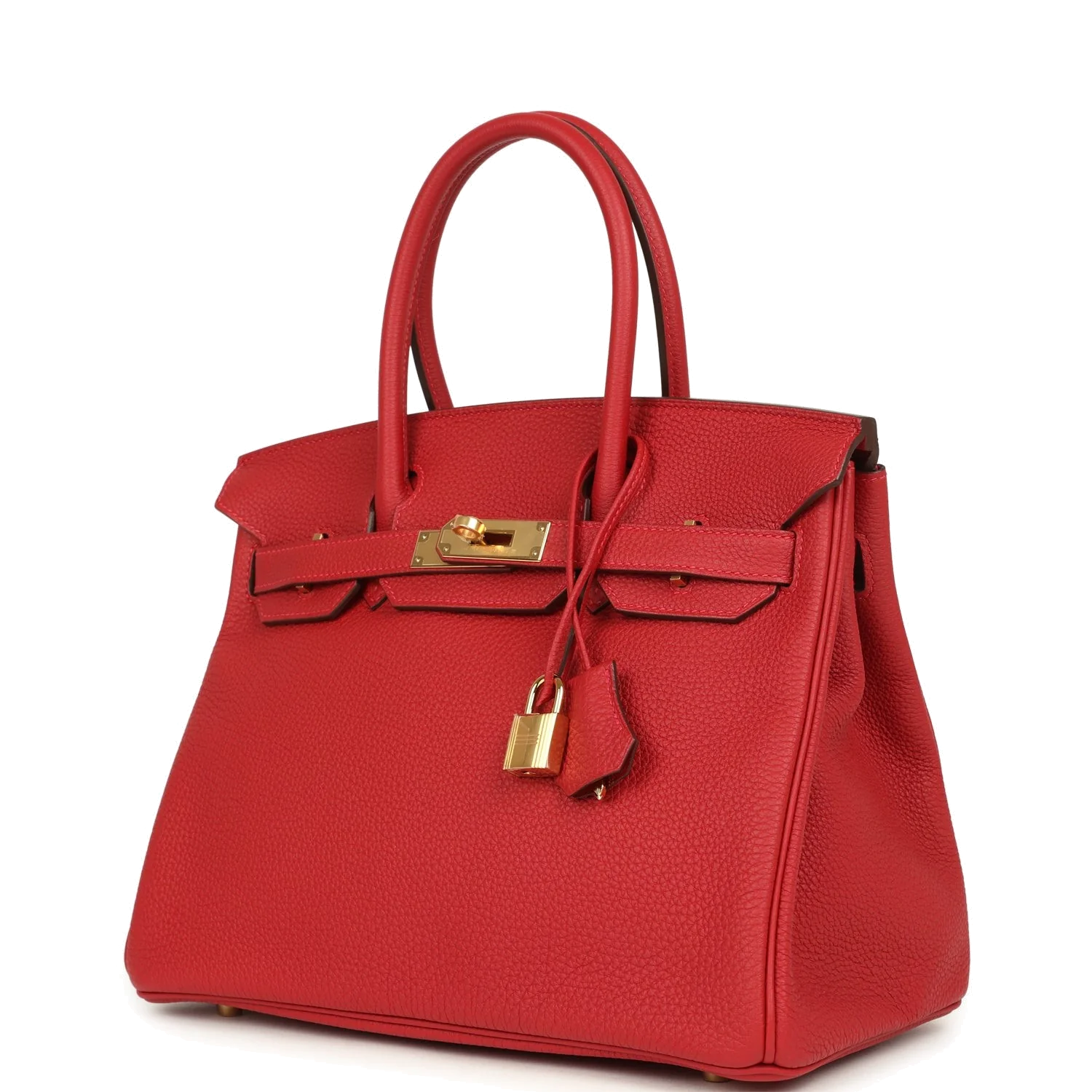 Hermes Birkin 30 Rouge Casaque Togo Gold Hardware Красный Казак — фото 6