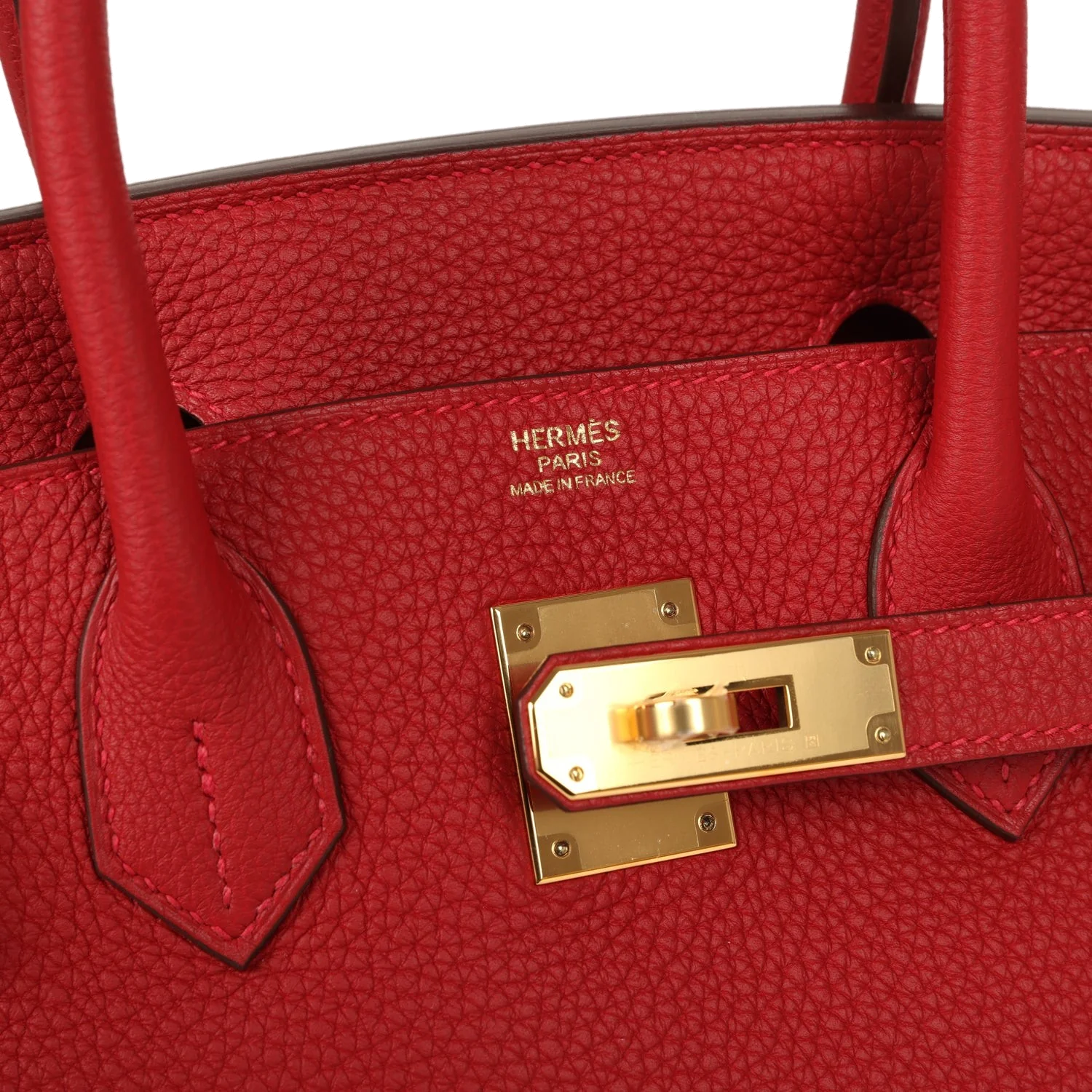 Hermes Birkin 30 Rouge Casaque Togo Gold Hardware Красный Казак — фото 8