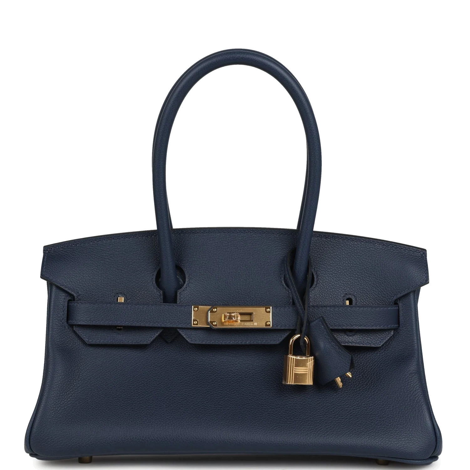 Hermes Shoulder Birkin Light 29 Bleu Abysse Evercolor Gold Hardware — фото 1