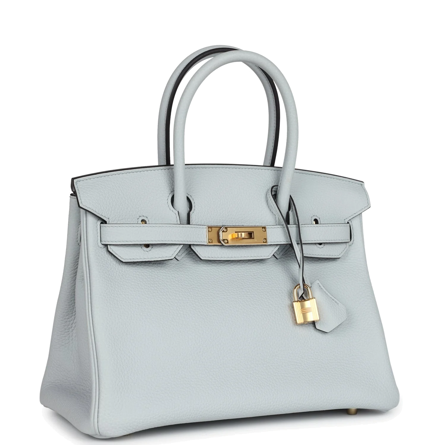 Hermes Birkin 30 Bleu Pale Togo Gold Hardware Синий бледный — фото 3