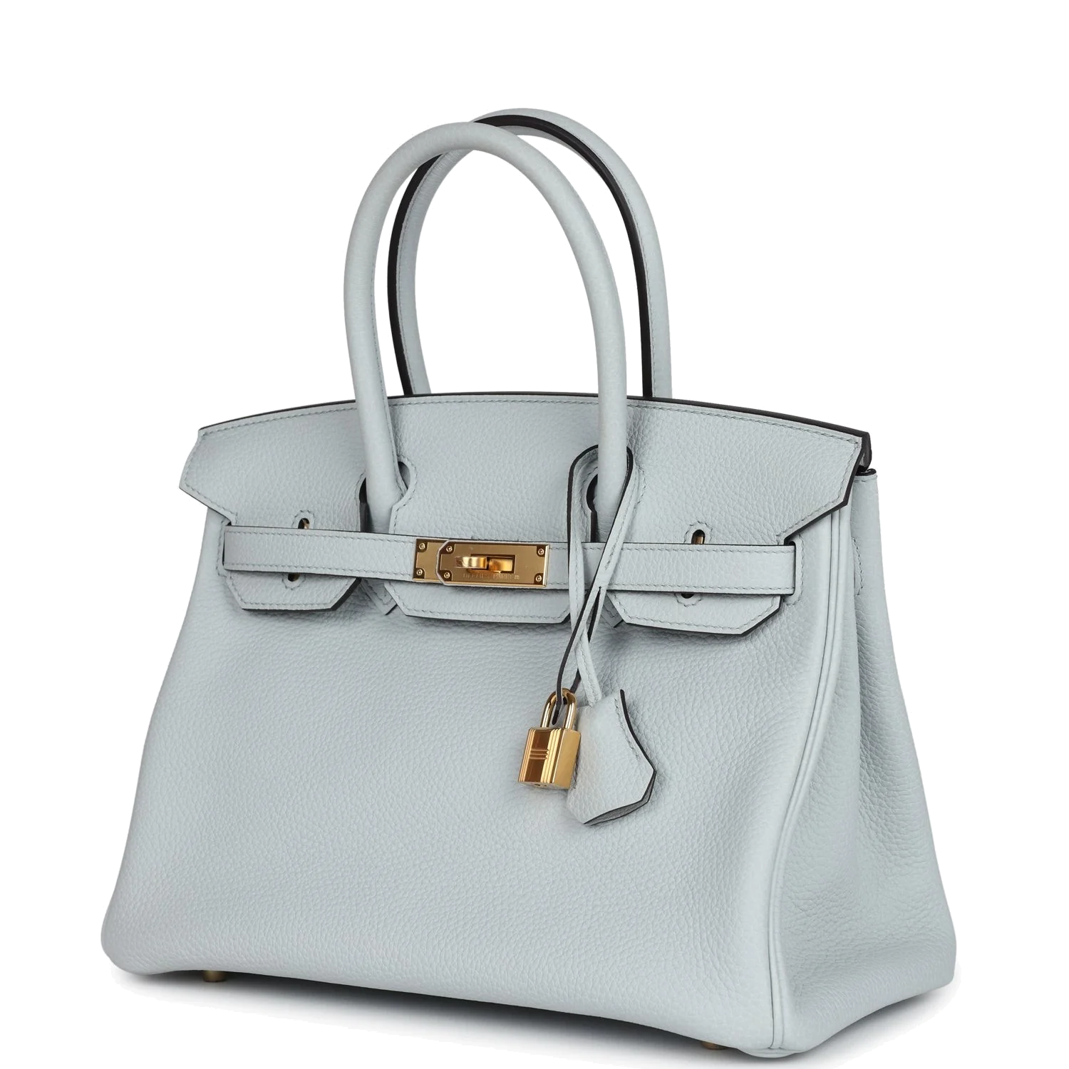 Hermes Birkin 30 Bleu Pale Togo Gold Hardware Синий бледный — фото 6