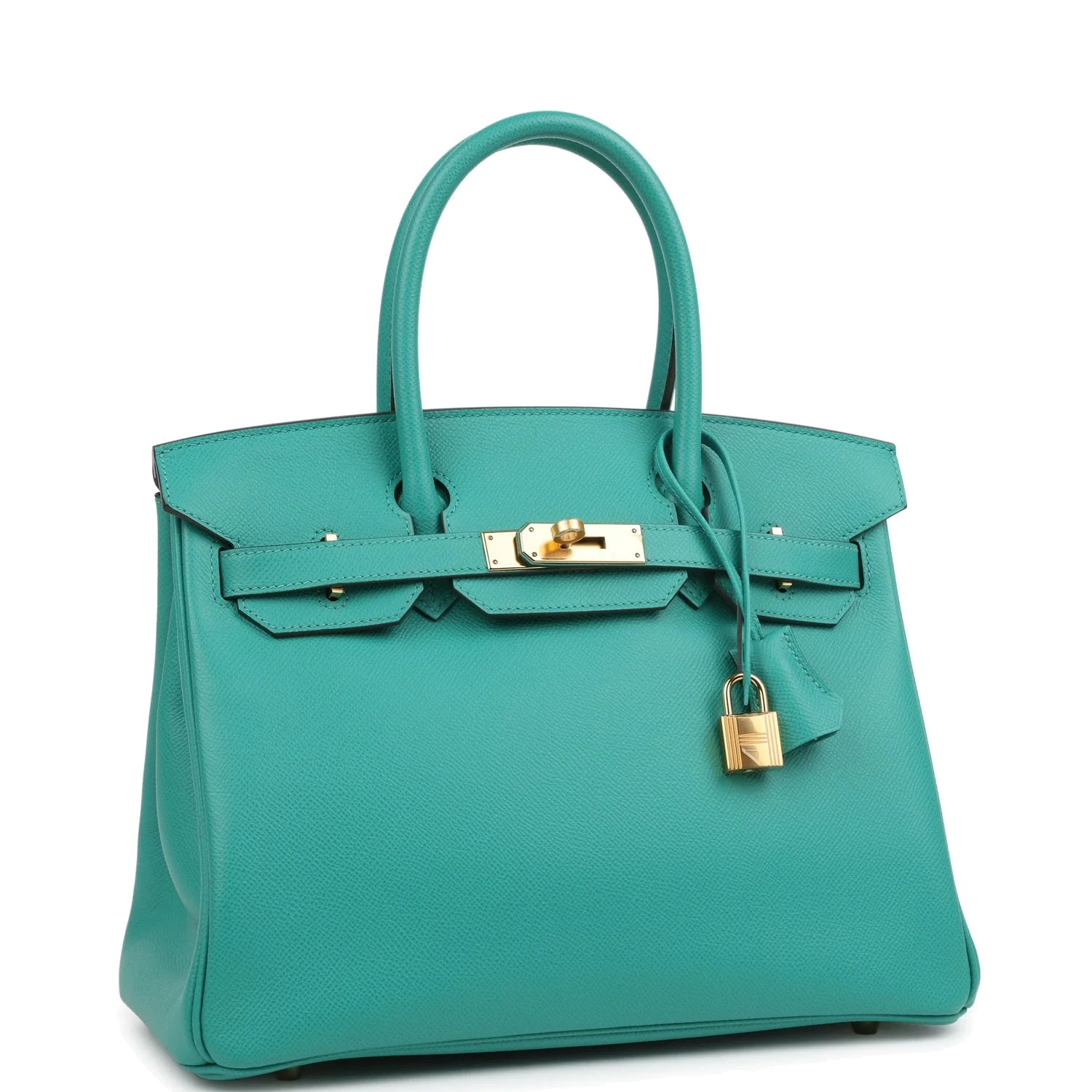 Hermes Birkin 30 Vert Verone Epsom Gold Hardware Зеленый Верон — фото 3