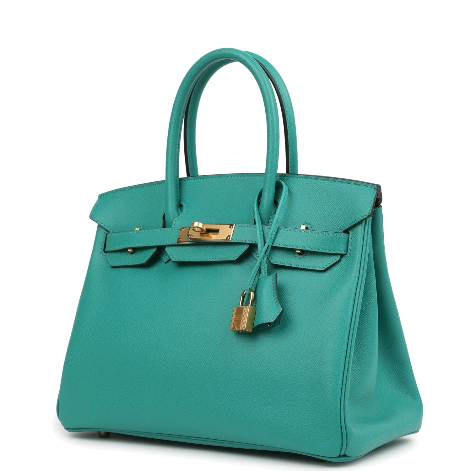 Hermes Birkin 30 Vert Verone Epsom Gold Hardware Зеленый Верон — фото 6
