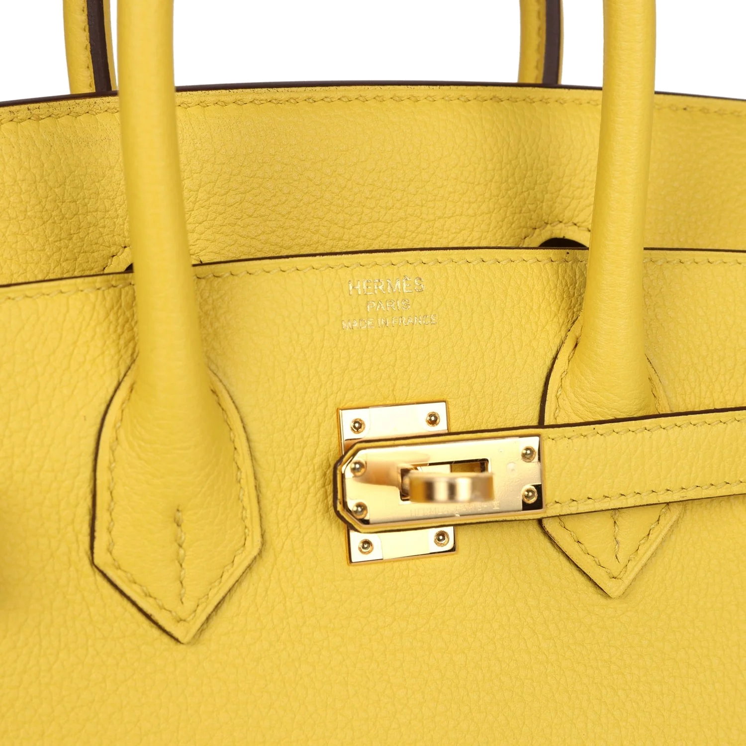 Hermes Birkin 25 Jaune de Naples Togo Gold Hardware Желтый — фото 8