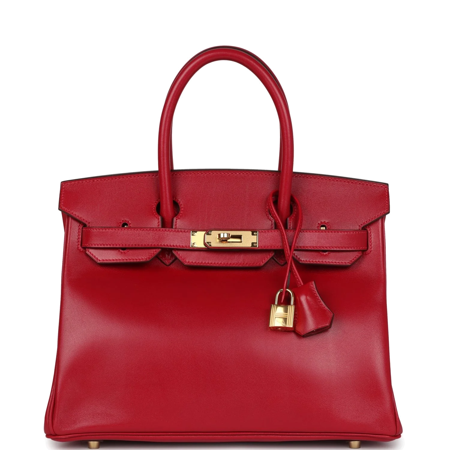 Hermes Birkin 30 Rouge Vif Tadelakt Gold Hardware Красный яркий — фото 2