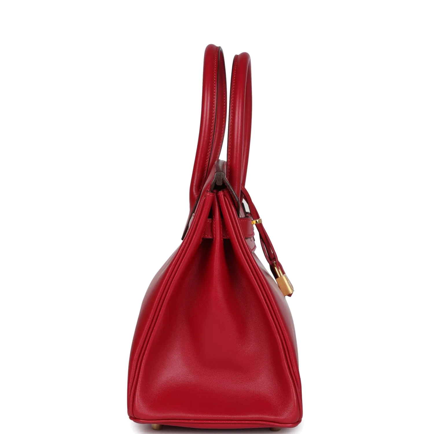 Hermes Birkin 30 Rouge Vif Tadelakt Gold Hardware Красный яркий — фото 4