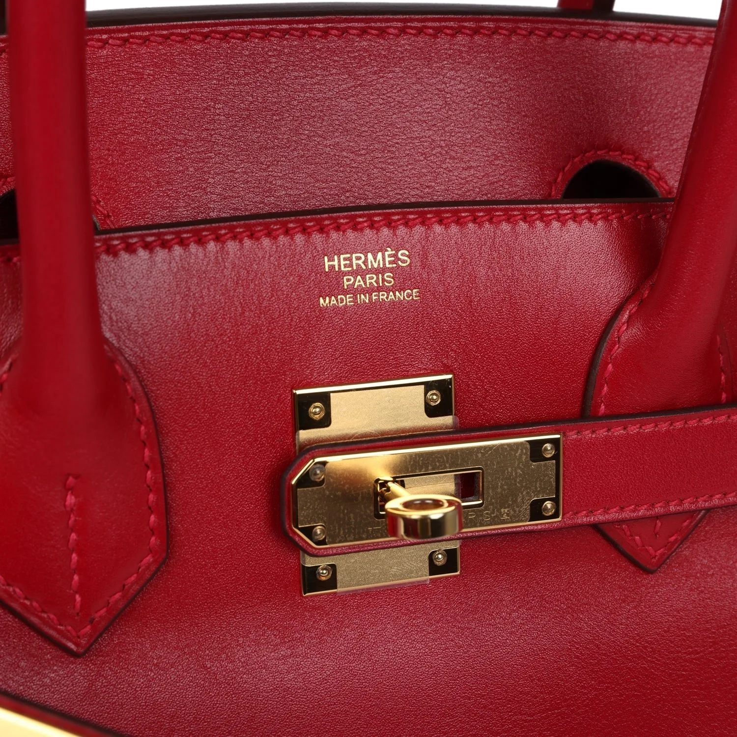 Hermes Birkin 30 Rouge Vif Tadelakt Gold Hardware Красный яркий — фото 8