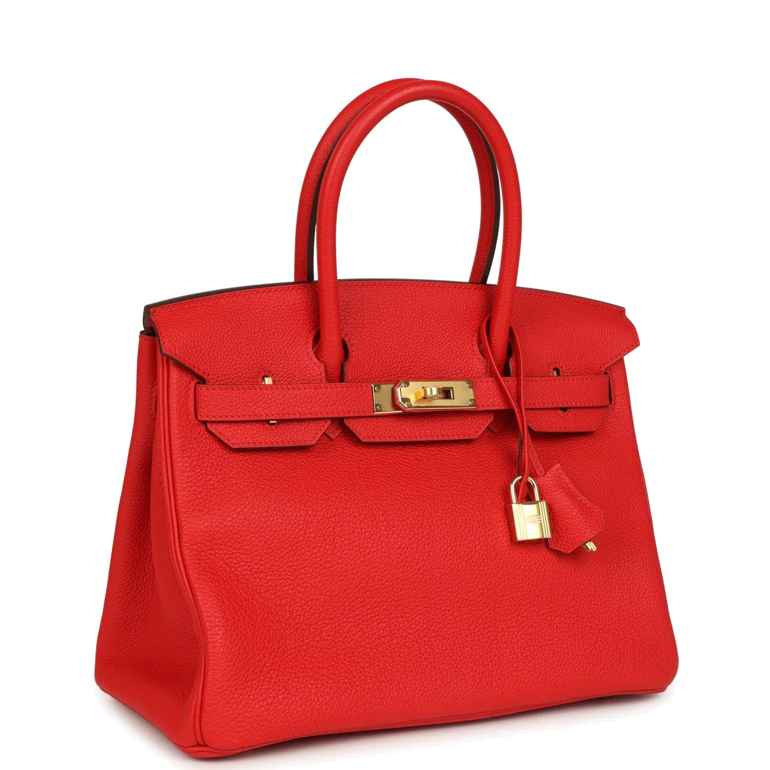 Hermes Birkin 30 Rouge de Coeur Togo Gold Hardware Красный — фото 3