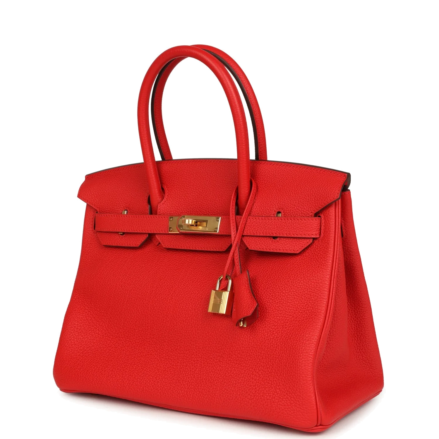 Hermes Birkin 30 Rouge de Coeur Togo Gold Hardware Красный — фото 6