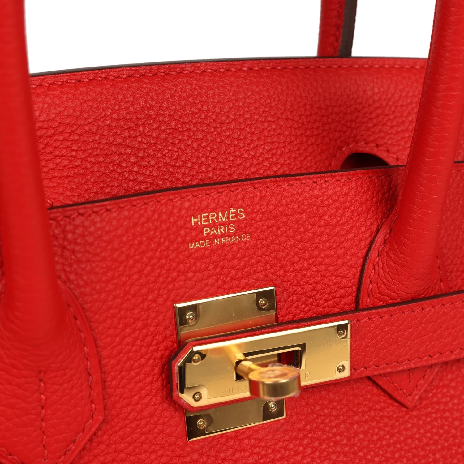 Hermes Birkin 30 Rouge de Coeur Togo Gold Hardware Красный — фото 8