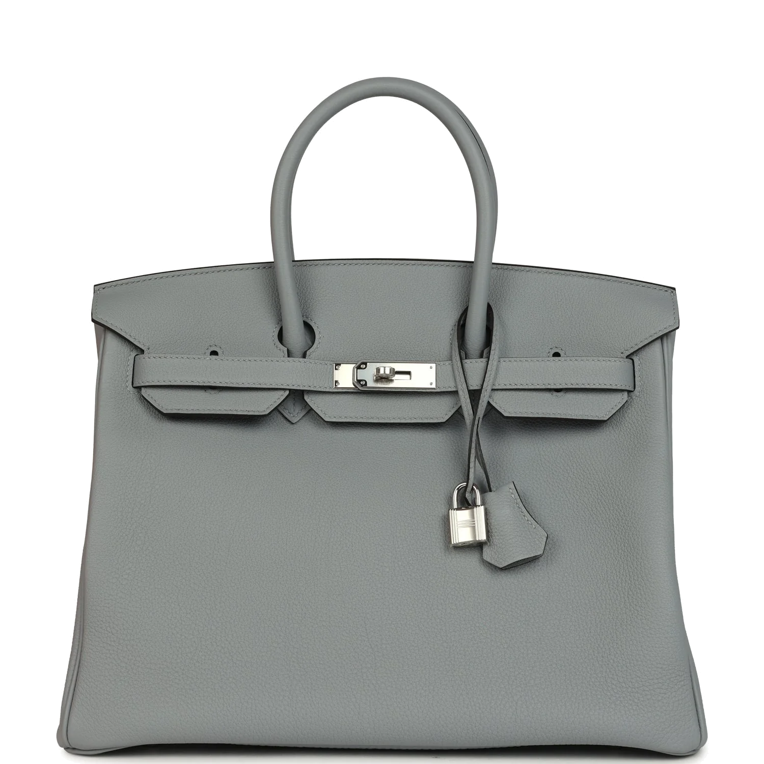Hermes Birkin 35 Gris Pantin Togo Palladium Hardware Серый Пантэн — фото 2