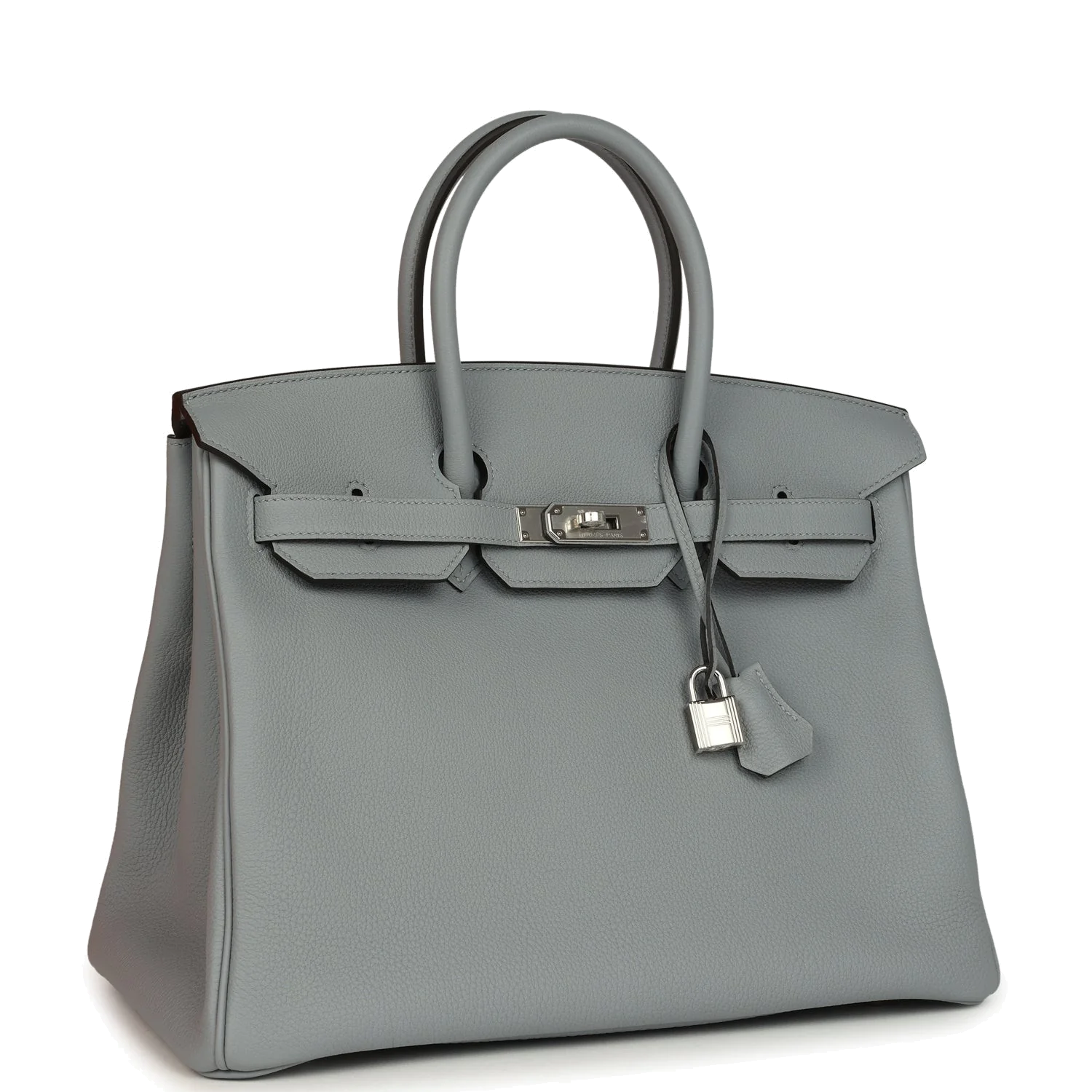 Hermes Birkin 35 Gris Pantin Togo Palladium Hardware Серый Пантэн — фото 3