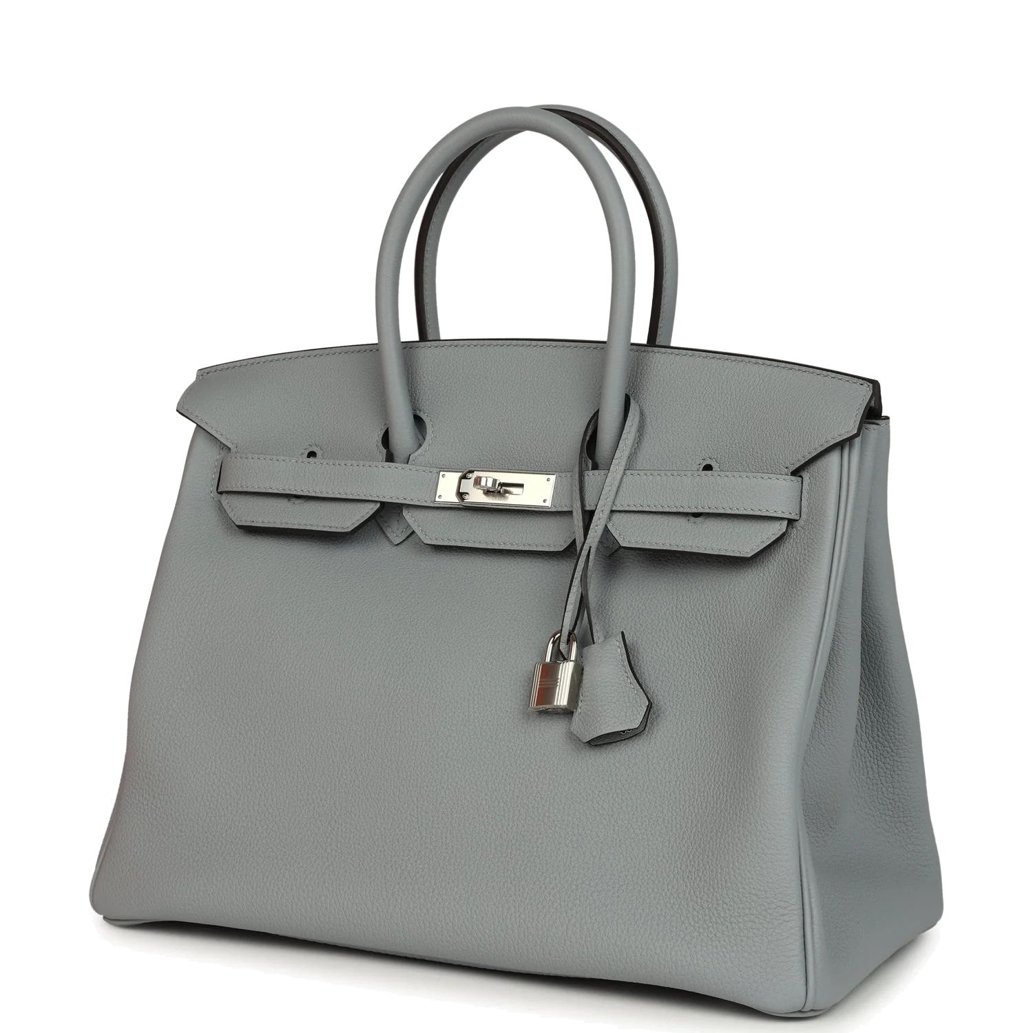 Hermes Birkin 35 Gris Pantin Togo Palladium Hardware Серый Пантэн — фото 6