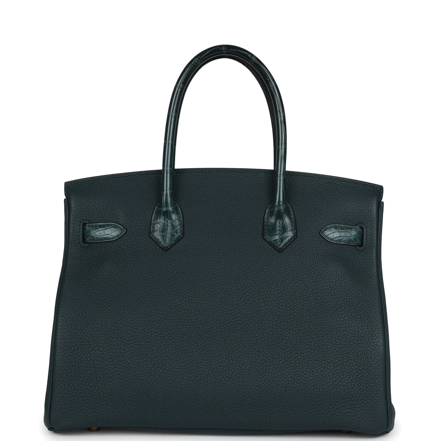 Hermes Birkin 30 Vert Cypress Togo and Matte Alligator Touch Gold Hardware Зеленый кипарис — фото 5