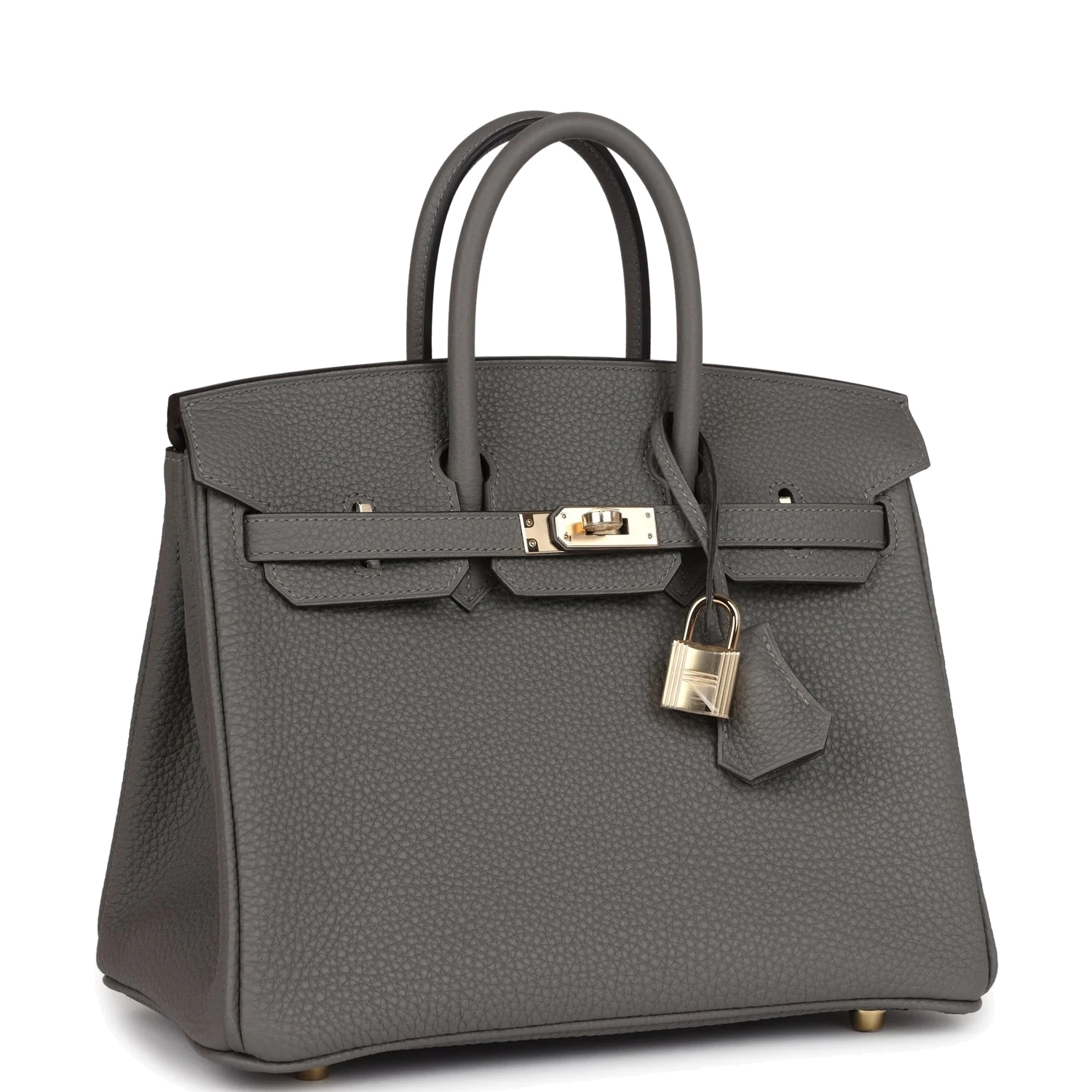 Hermes Birkin 25 Gris Meyer Togo Permabrass Hardware Серый Мейер — фото 3