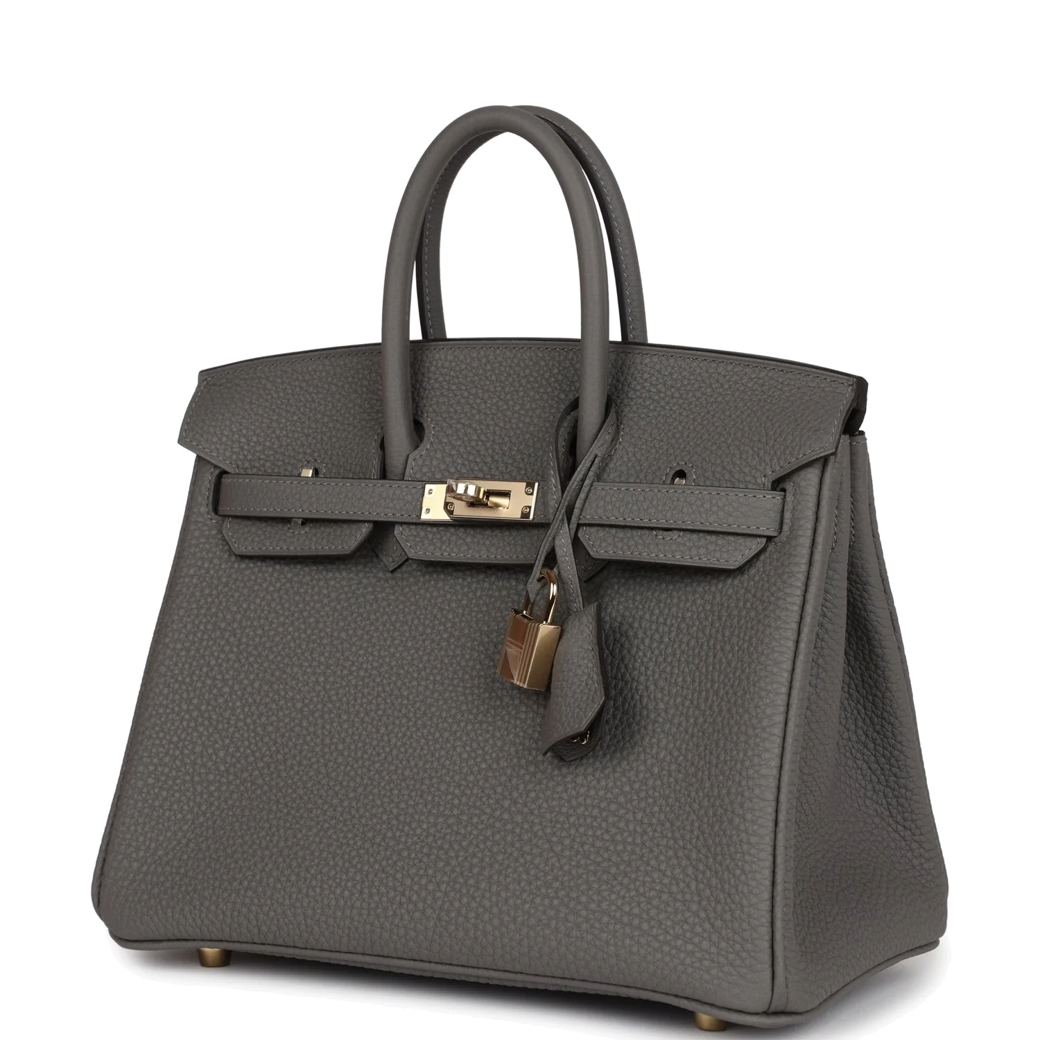 Hermes Birkin 25 Gris Meyer Togo Permabrass Hardware Серый Мейер — фото 6