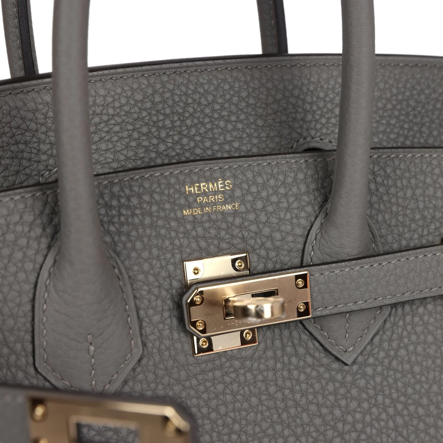 Hermes Birkin 25 Gris Meyer Togo Permabrass Hardware Серый Мейер — фото 8