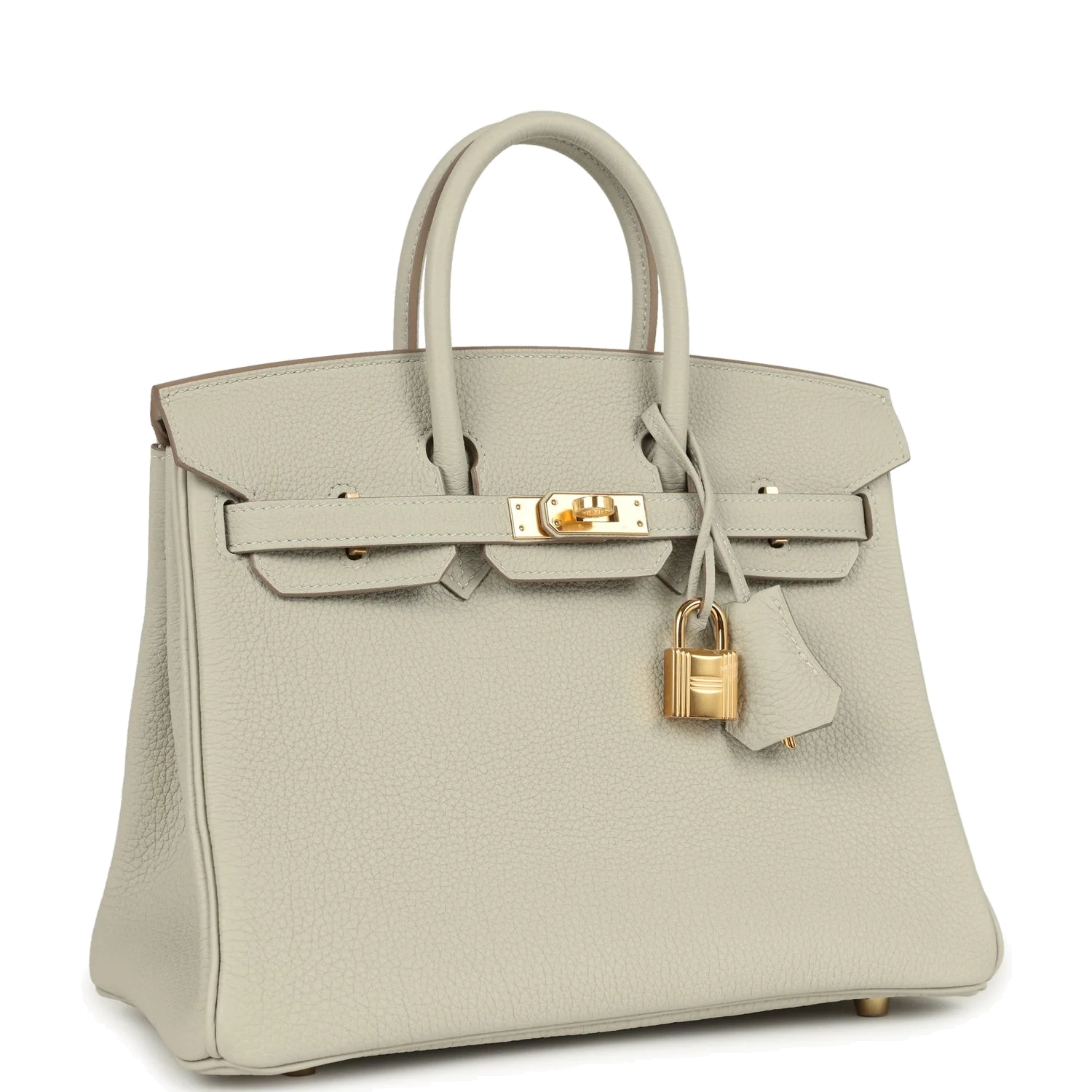 Hermes Birkin 25 Gris Perle Togo Gold Hardware Серый жемчужный — фото 3