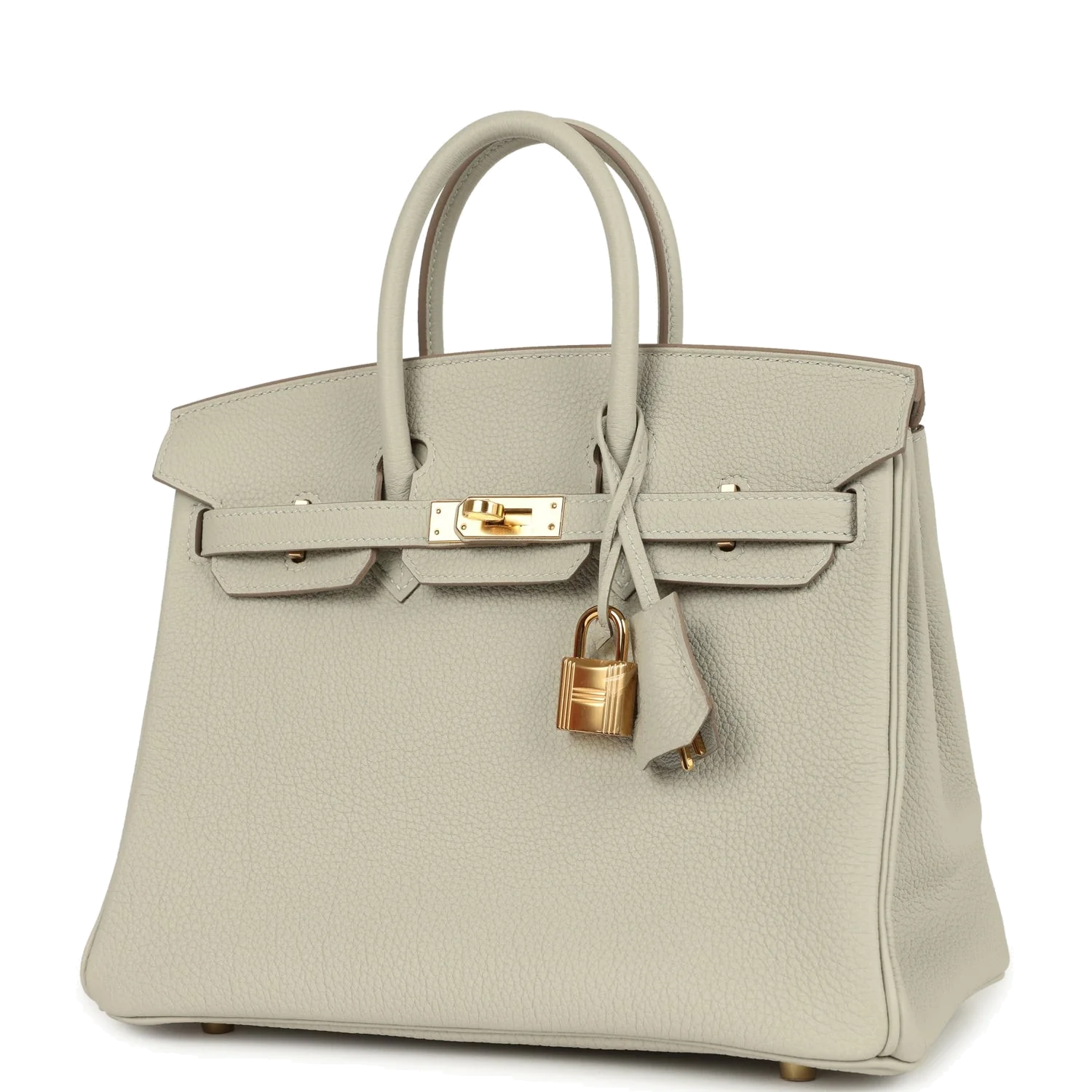 Hermes Birkin 25 Gris Perle Togo Gold Hardware Серый жемчужный — фото 6