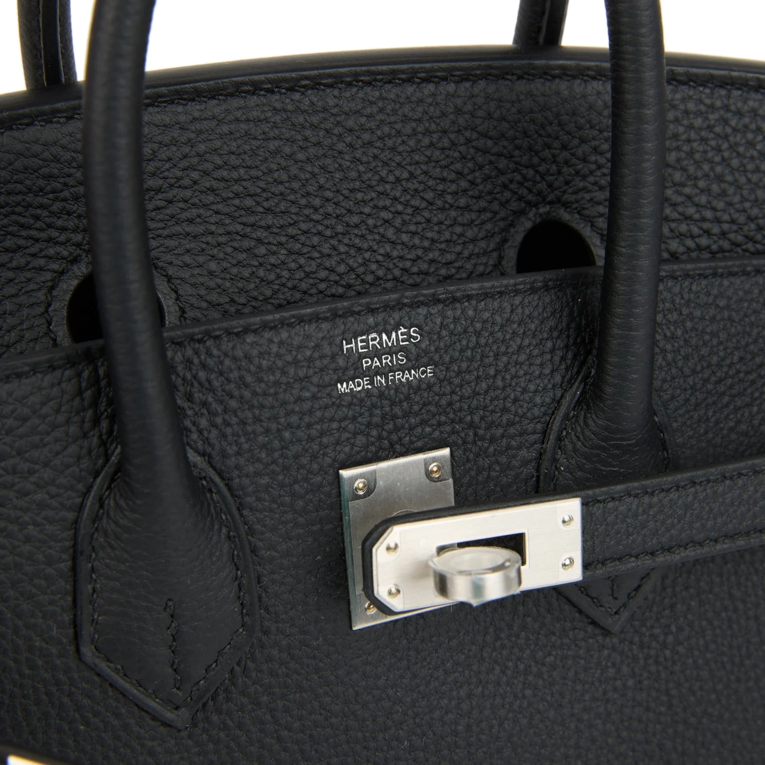 Hermes Birkin 25 Black Togo Brushed Palladium Hardware Черный Togo — фото 8
