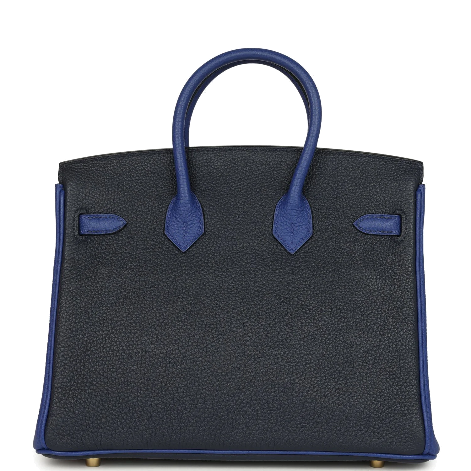 Hermes Special Order (HSS) Birkin 25 Bi-Color Bleu Nuit and Bleu Electric Togo Brushed Gold Hardware Би — фото 5