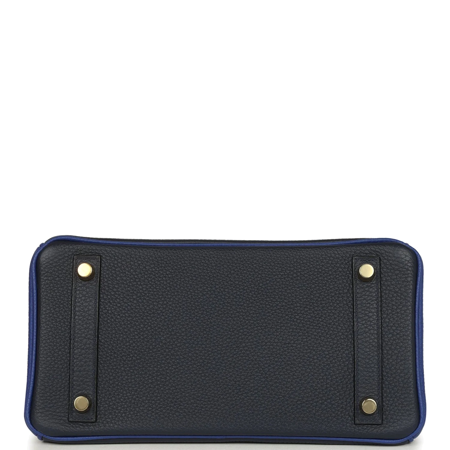 Hermes Special Order (HSS) Birkin 25 Bi-Color Bleu Nuit and Bleu Electric Togo Brushed Gold Hardware Би — фото 7