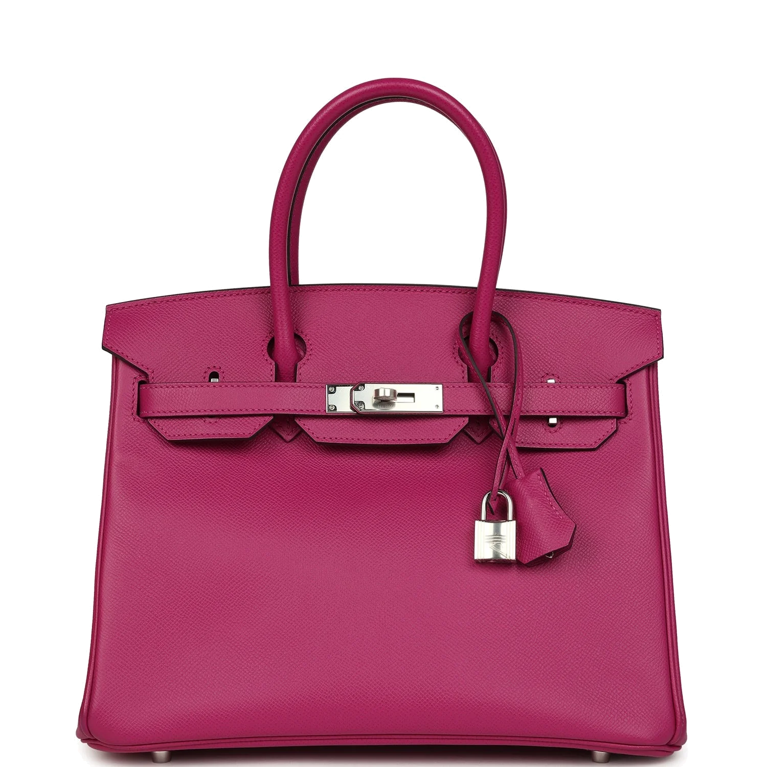 Hermes Birkin 30 Rose Poupre Epsom Palladium Hardware Розовый пурпурный — фото 1