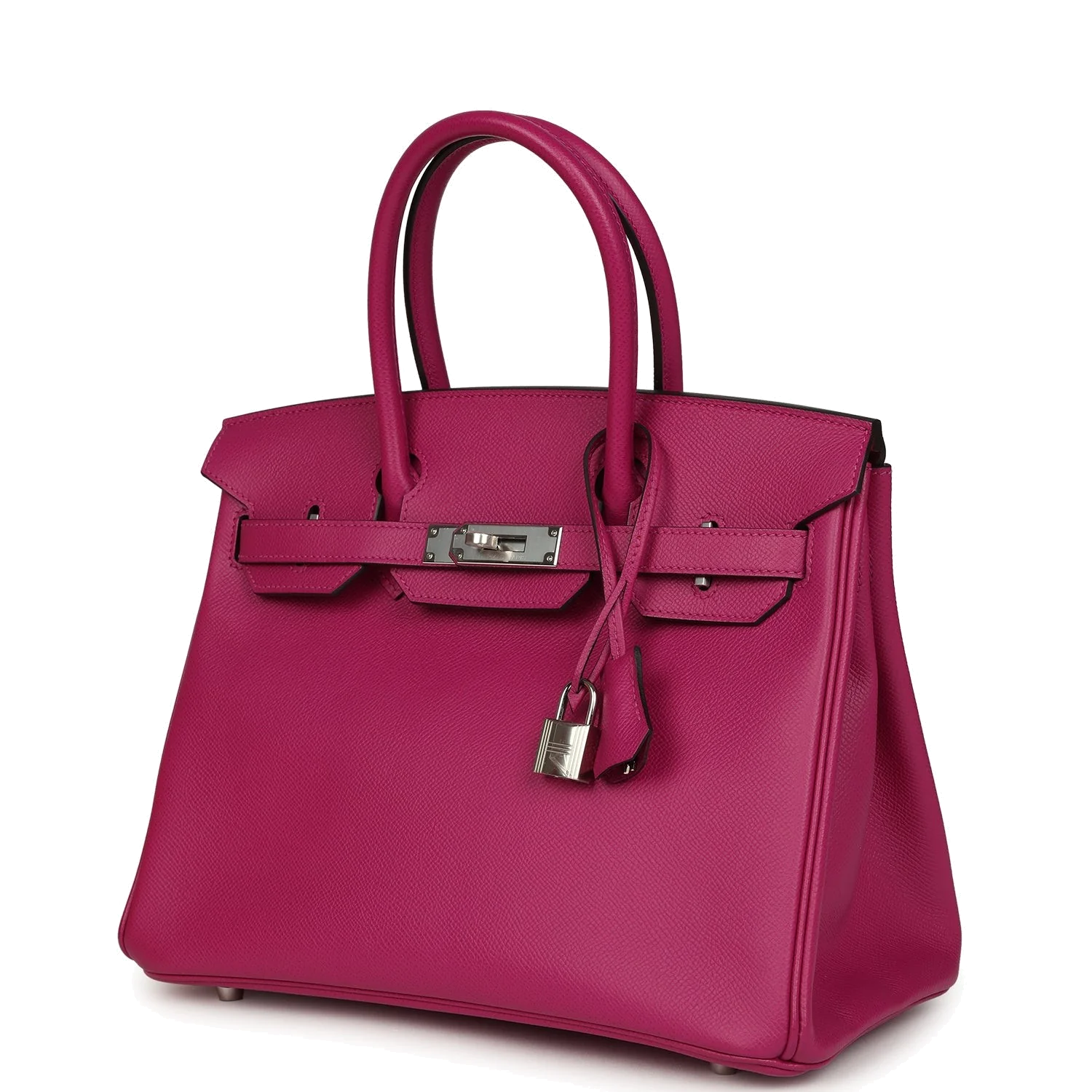 Hermes Birkin 30 Rose Poupre Epsom Palladium Hardware Розовый пурпурный — фото 6