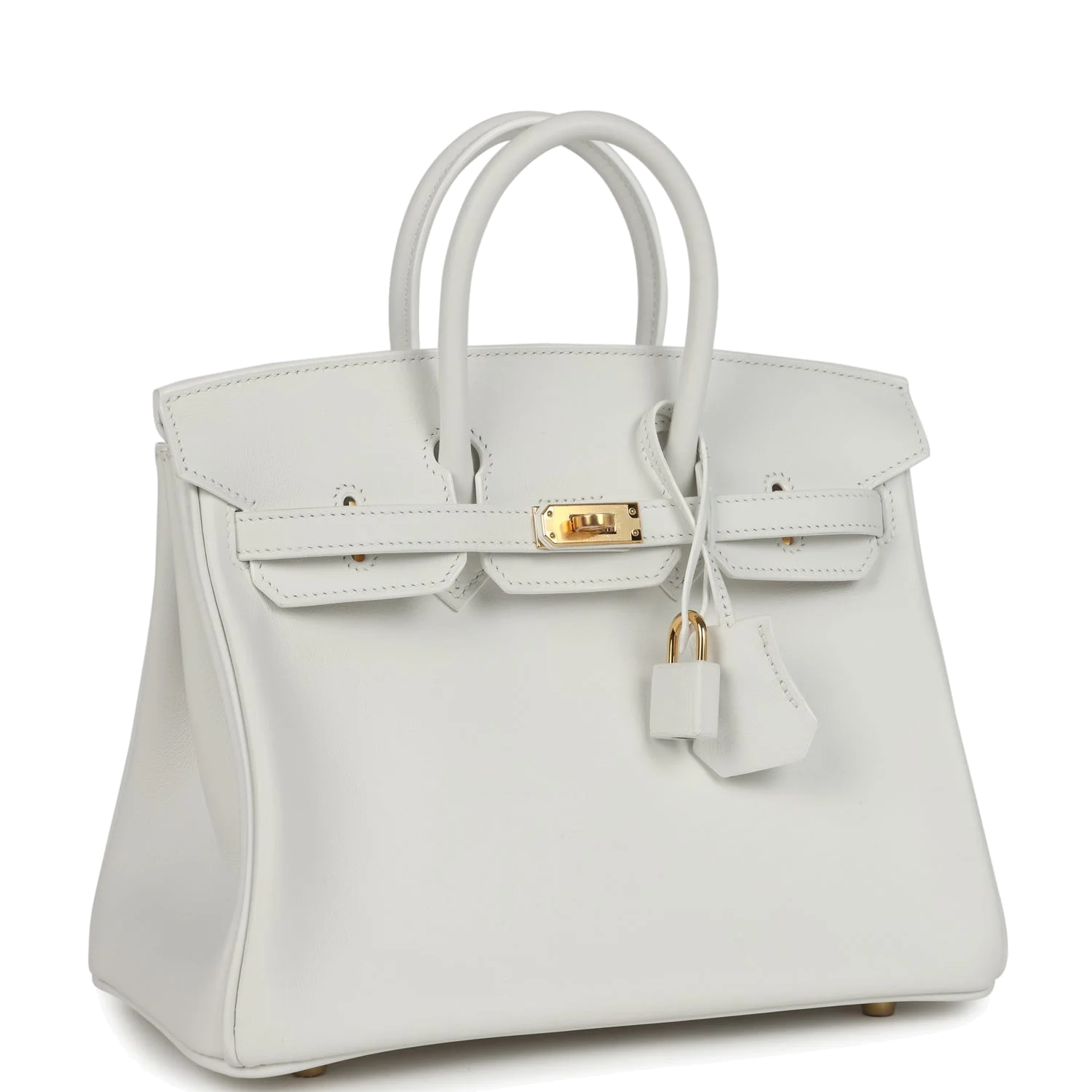 Hermes Birkin 25 New White Swift Gold Hardware Белый Swift — фото 3