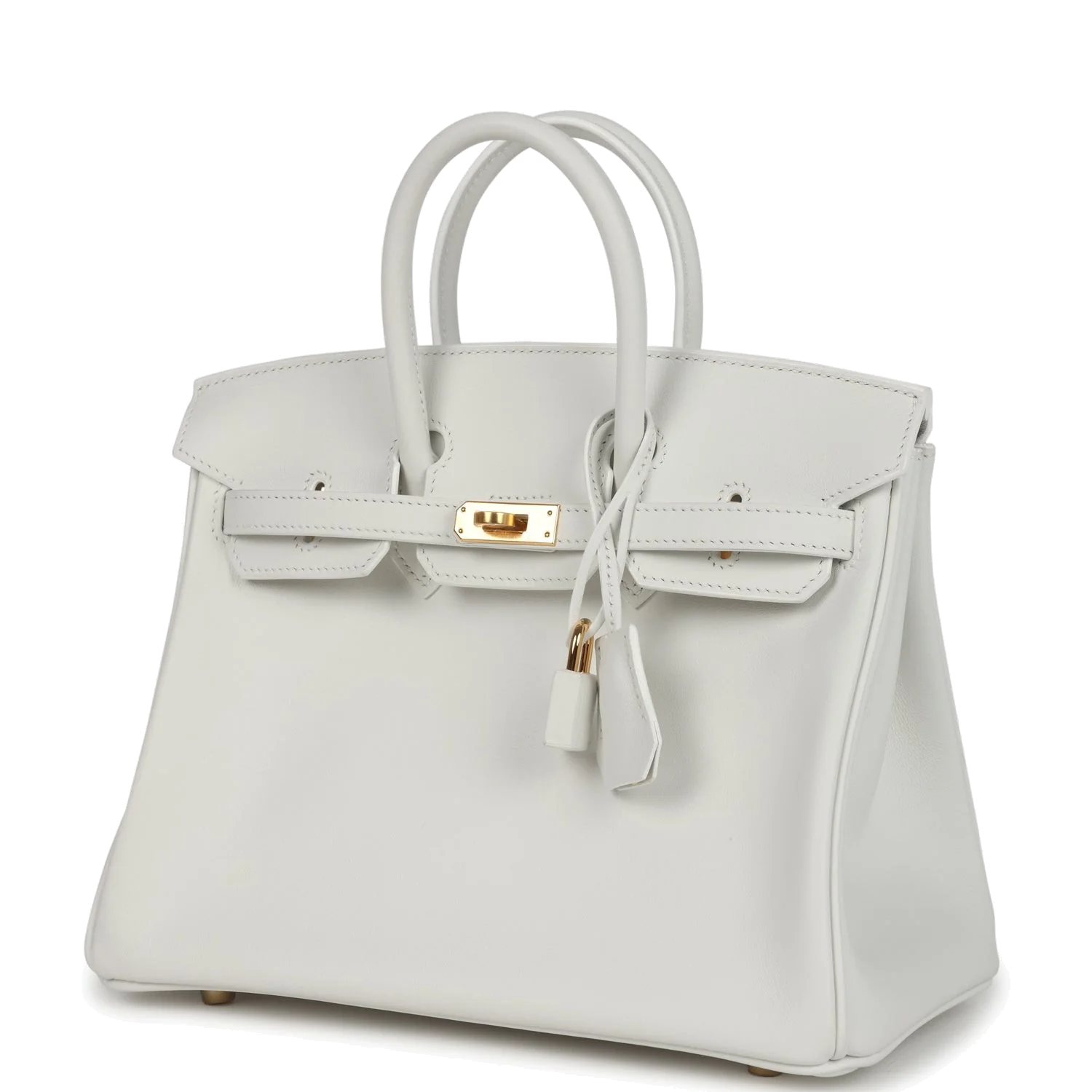 Hermes Birkin 25 New White Swift Gold Hardware Белый Swift — фото 6