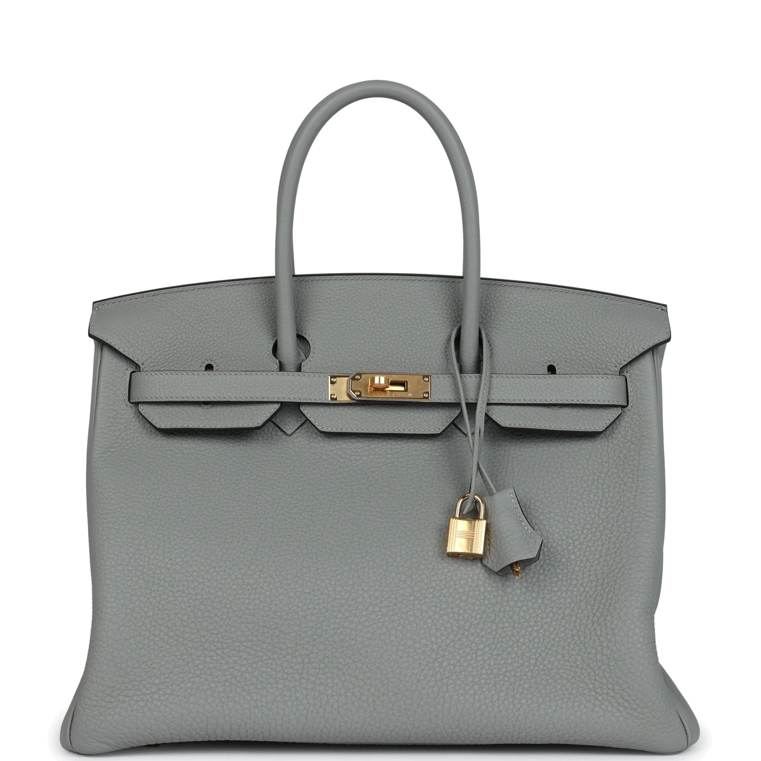 Hermes Birkin 35 Gris Mouette Togo Gold Hardware Серый Муэт — фото 2
