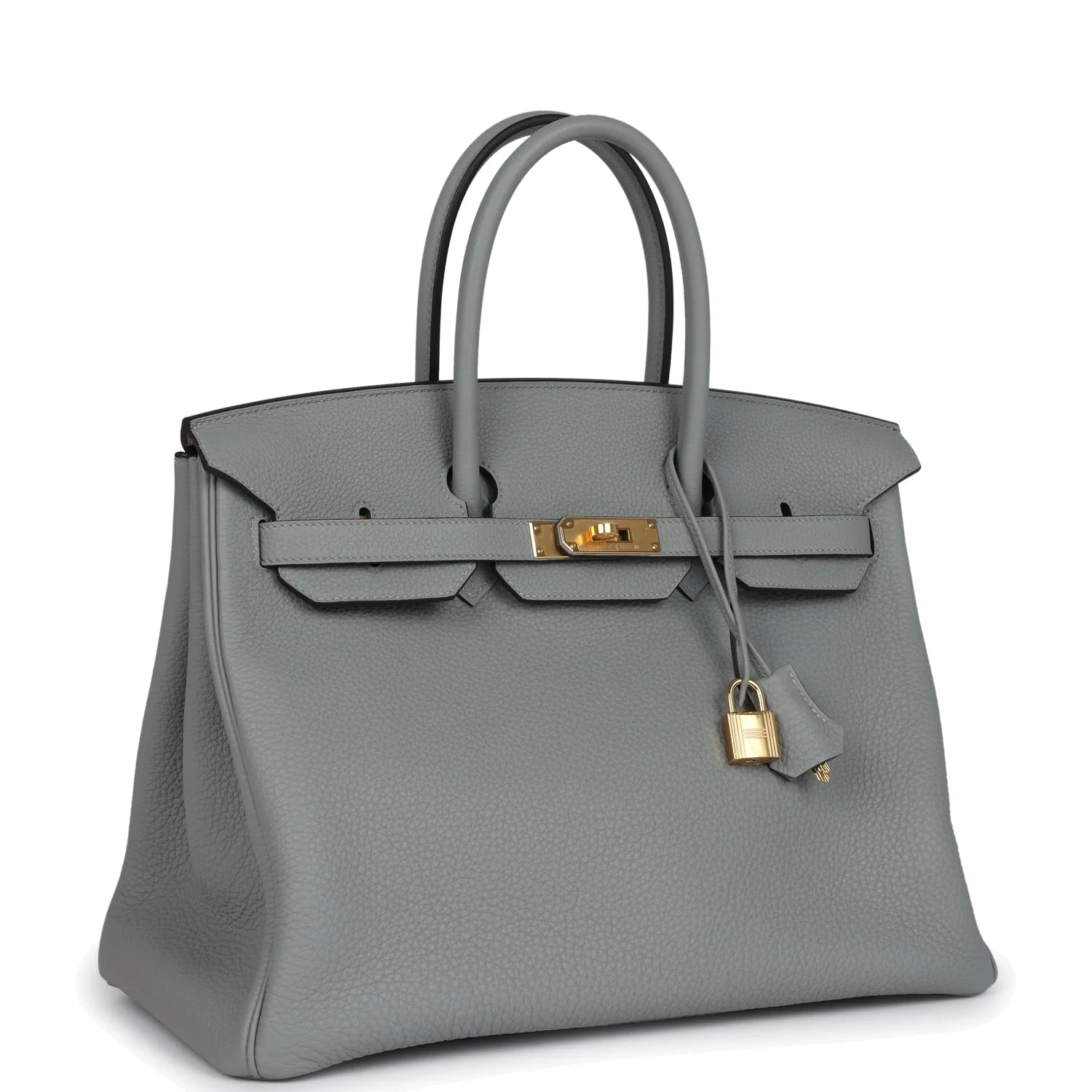 Hermes Birkin 35 Gris Mouette Togo Gold Hardware Серый Муэт — фото 3