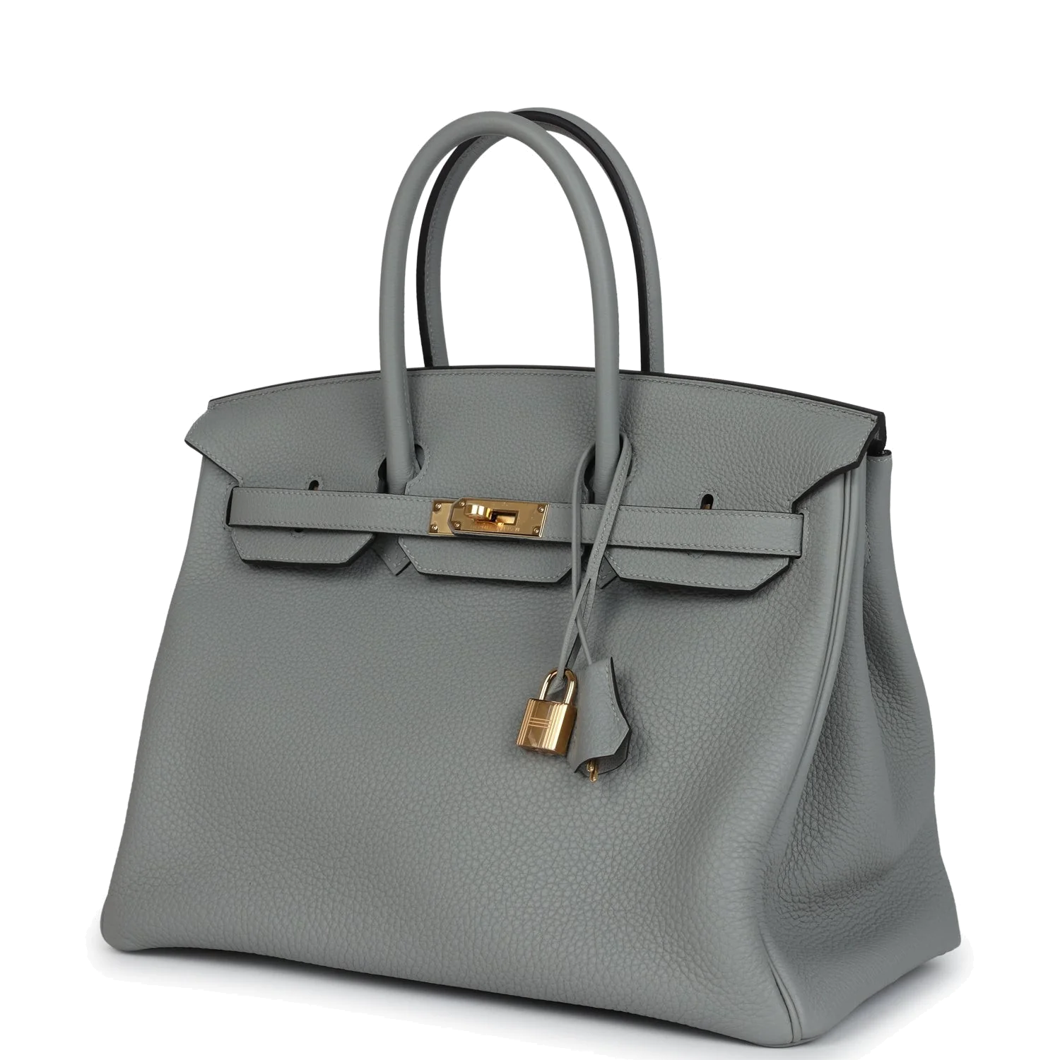Hermes Birkin 35 Gris Mouette Togo Gold Hardware Серый Муэт — фото 4