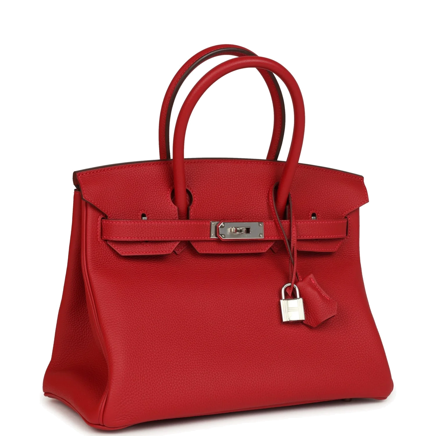 Hermes Birkin 30 Rouge Vif Togo Palladium Hardware Красный яркий — фото 3