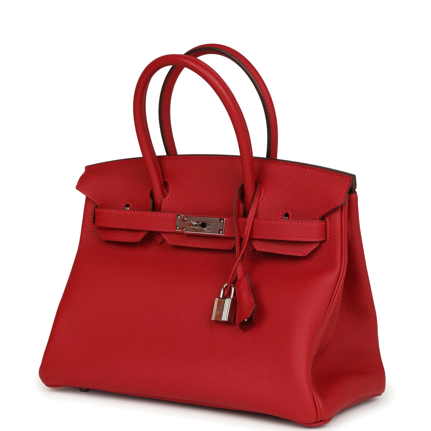 Hermes Birkin 30 Rouge Vif Togo Palladium Hardware Красный яркий — фото 6