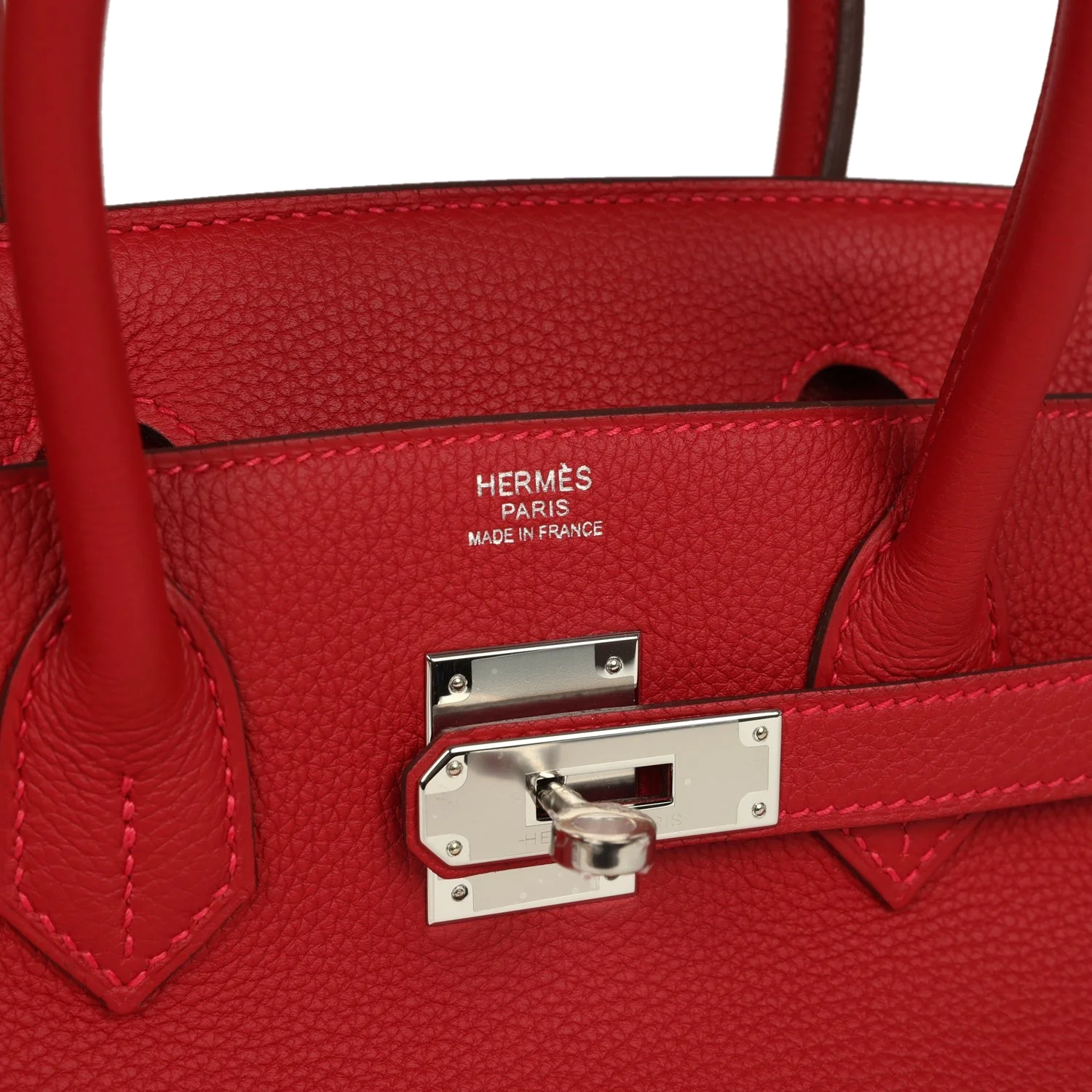 Hermes Birkin 30 Rouge Vif Togo Palladium Hardware Красный яркий — фото 8