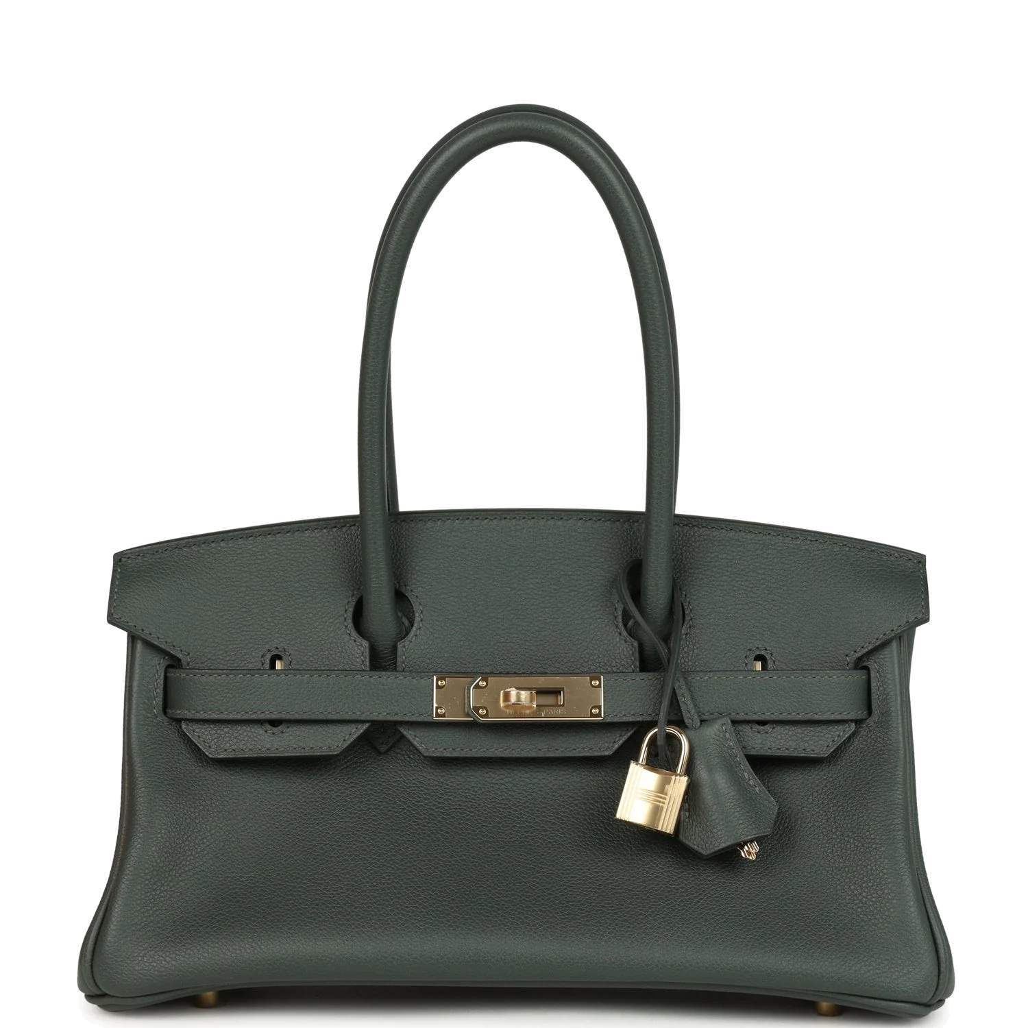 Hermes Shoulder Birkin Light 29 Vert Mangrove Evercolor Permabrass Hardware — фото 1