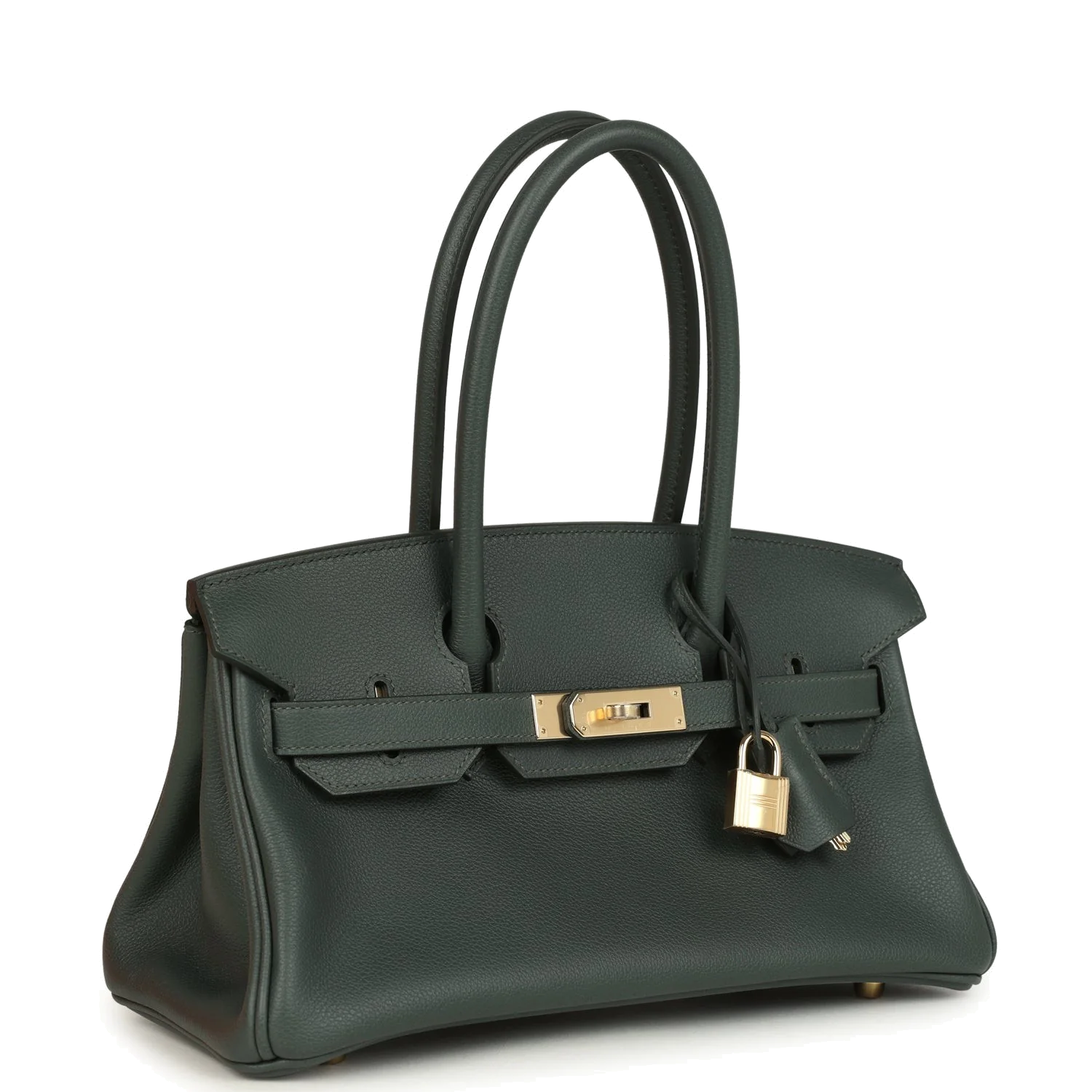 Hermes Shoulder Birkin Light 29 Vert Mangrove Evercolor Permabrass Hardware — фото 3