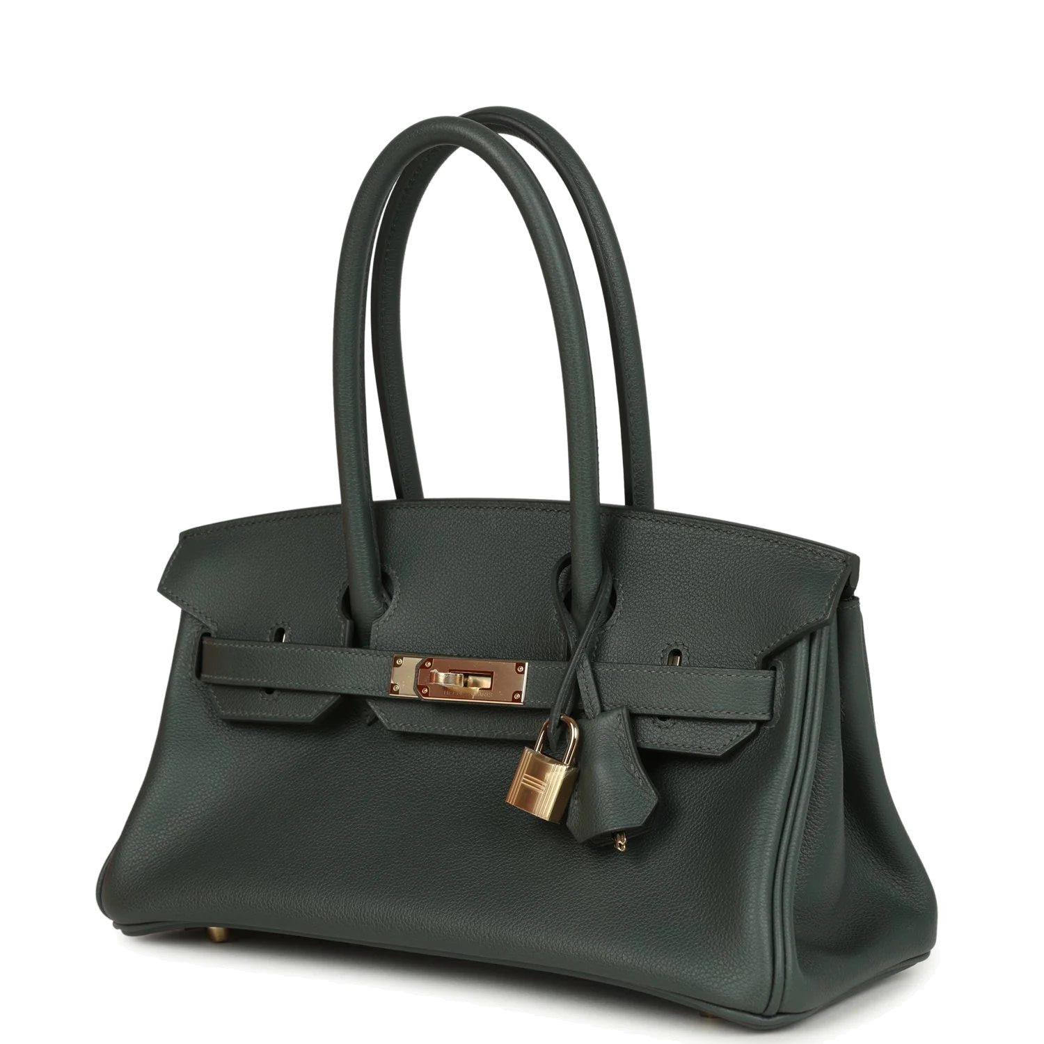 Hermes Shoulder Birkin Light 29 Vert Mangrove Evercolor Permabrass Hardware — фото 6