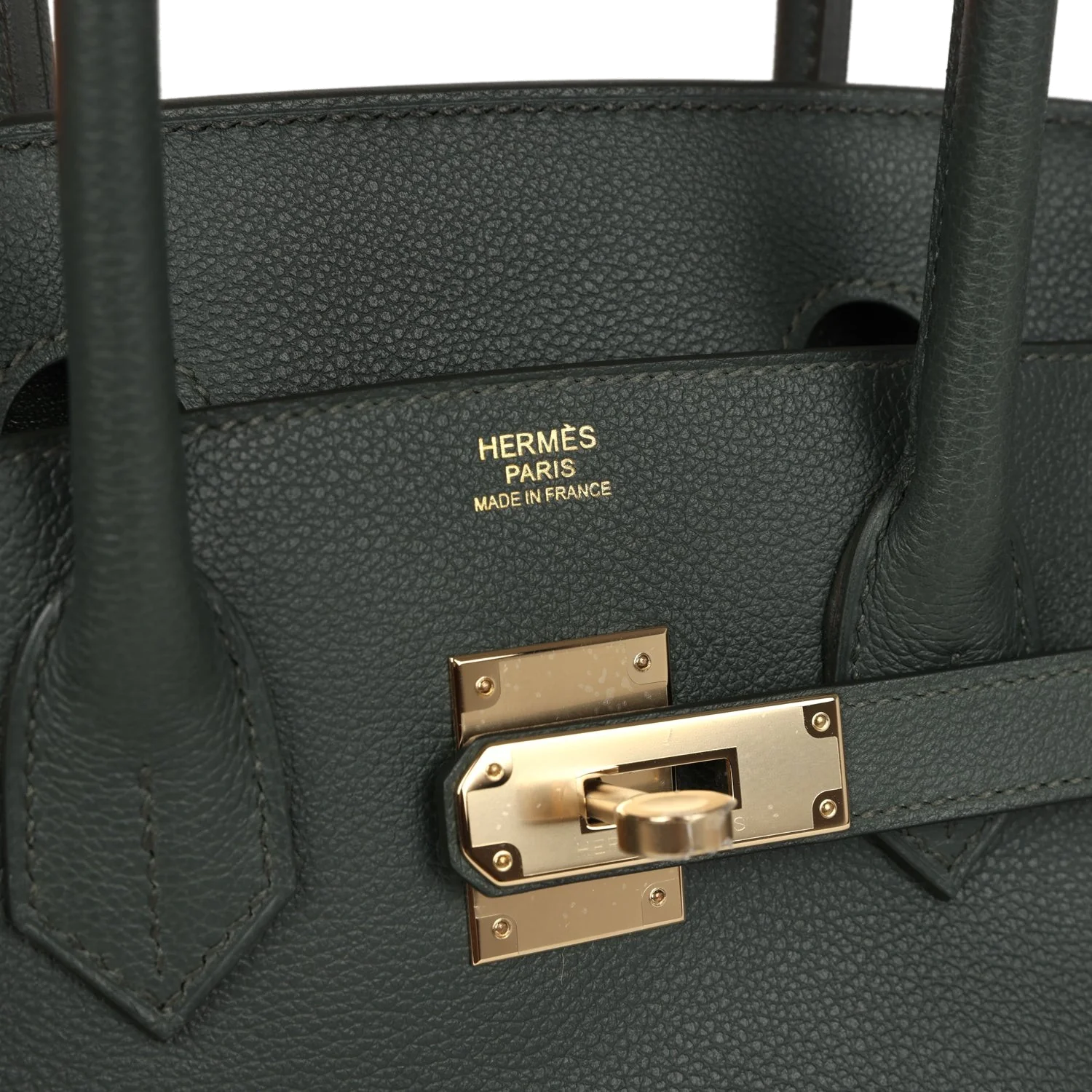 Hermes Shoulder Birkin Light 29 Vert Mangrove Evercolor Permabrass Hardware — фото 8