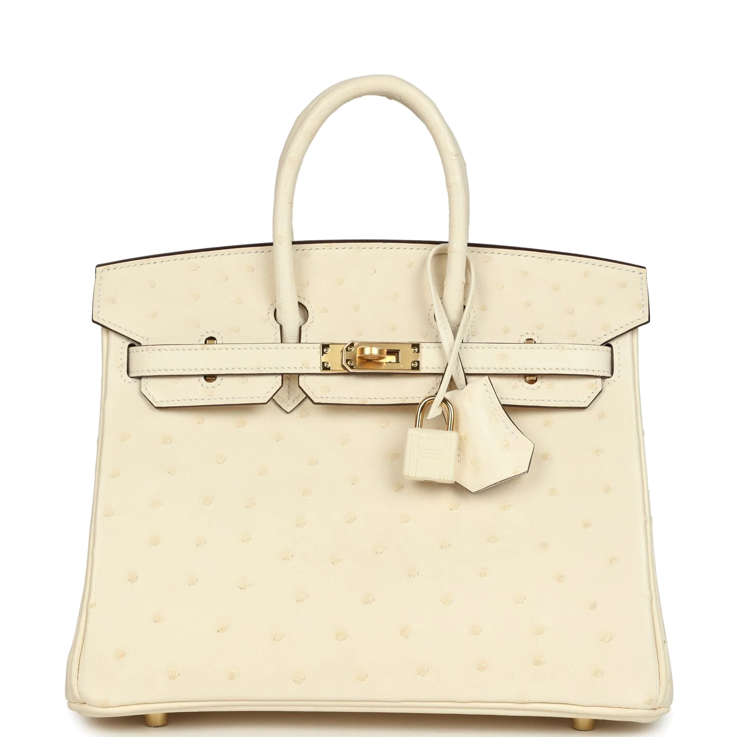 Hermes Birkin 25 Nata Ostrich Gold Hardware Ната страус — фото 1